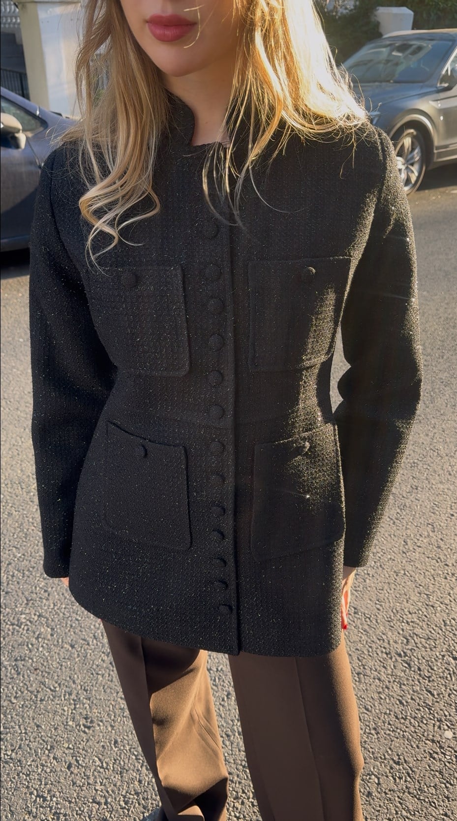 BUTTONED HOURGLASS JACKET