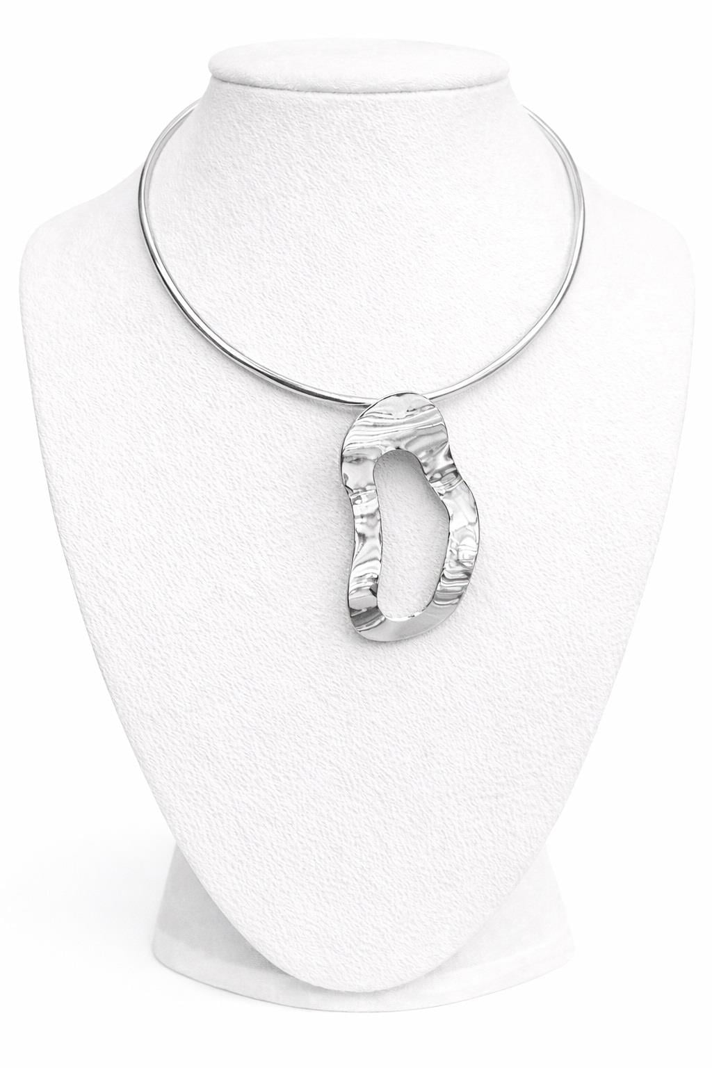 Gümüş Renk Choker Kolye / Model 117