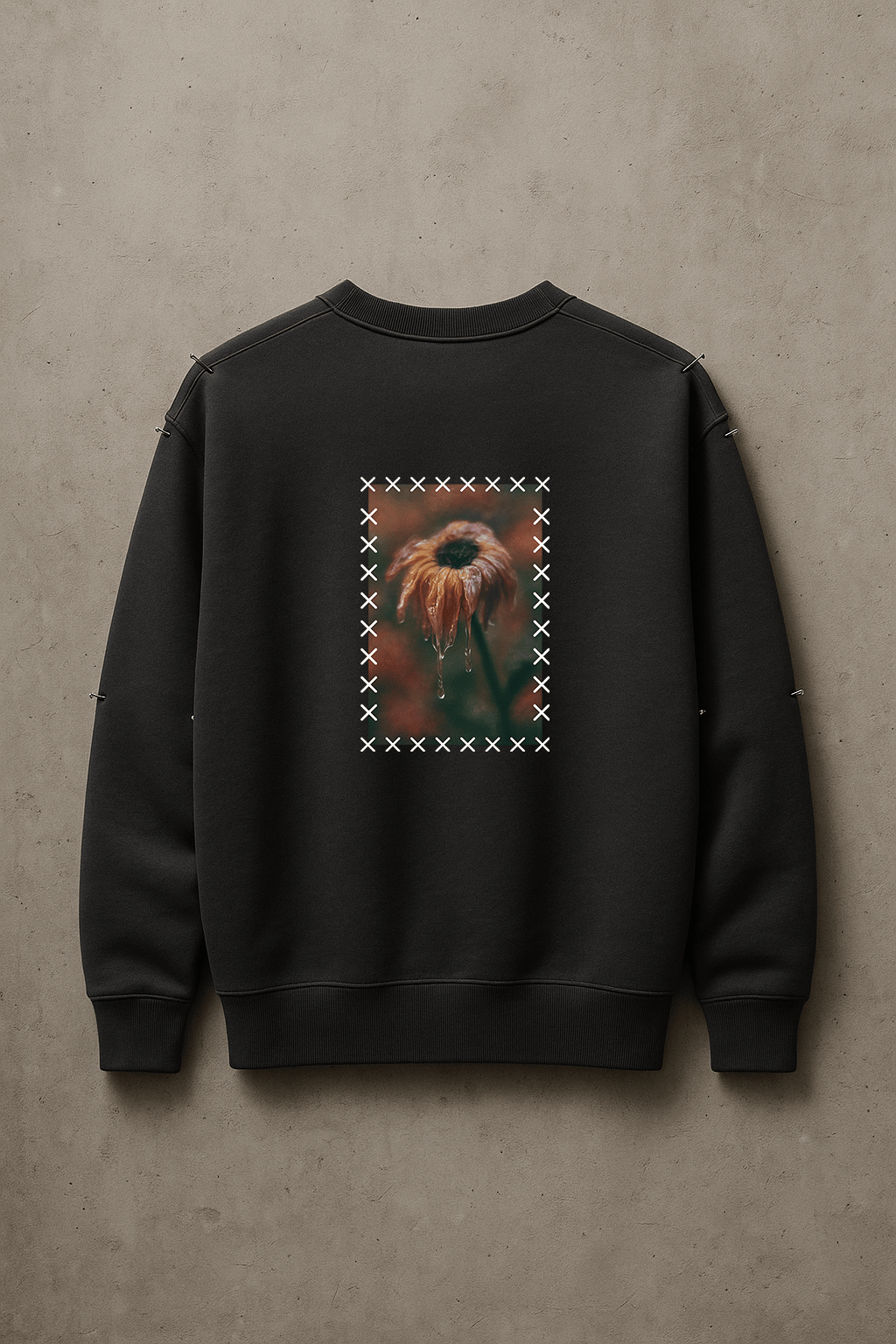 'After Rain' Lacivert Oversize Sweatshirt