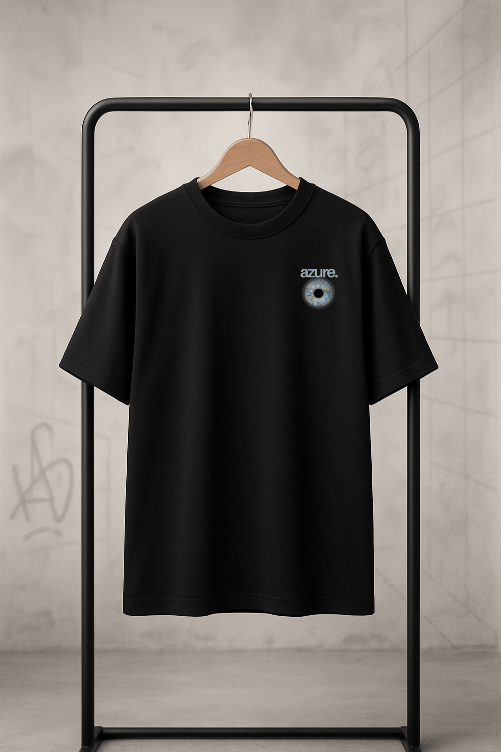 'Cosmic Eye' Siyah Oversize Tişört