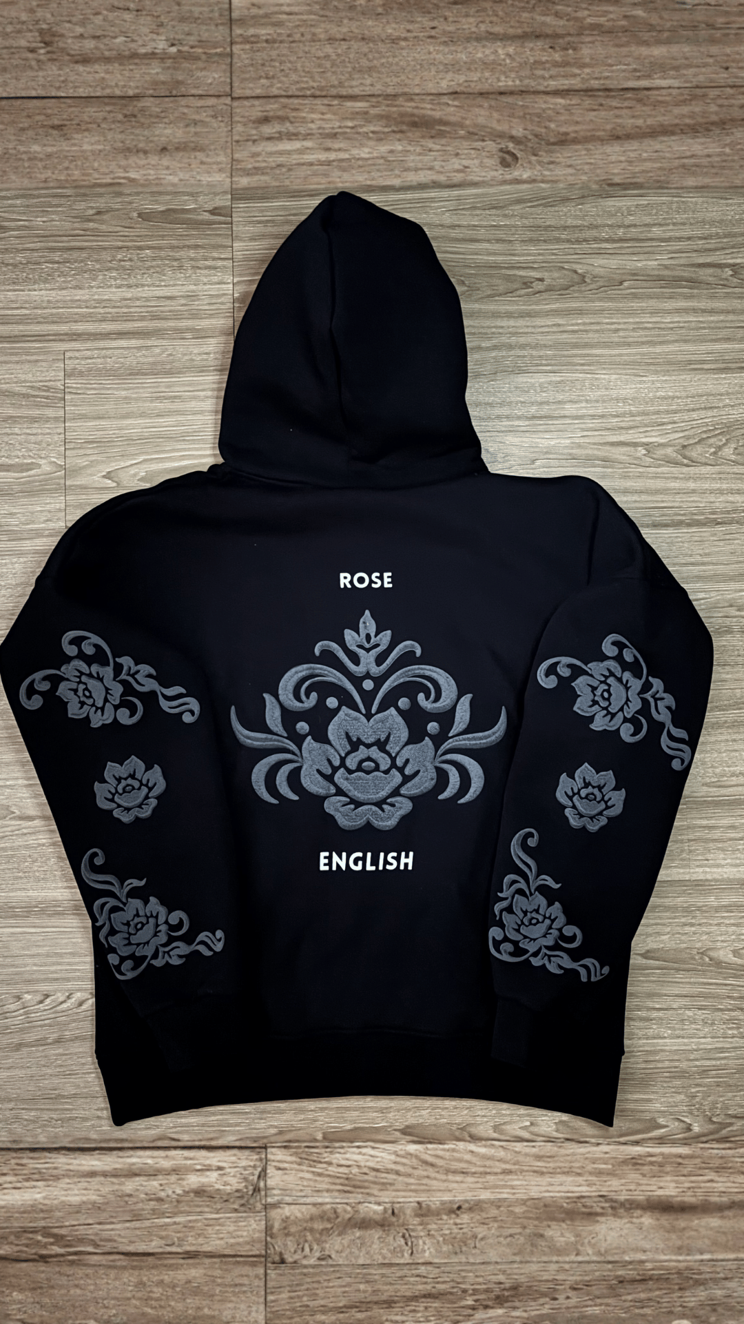 'Damask' Siyah Oversize Sweatshirt