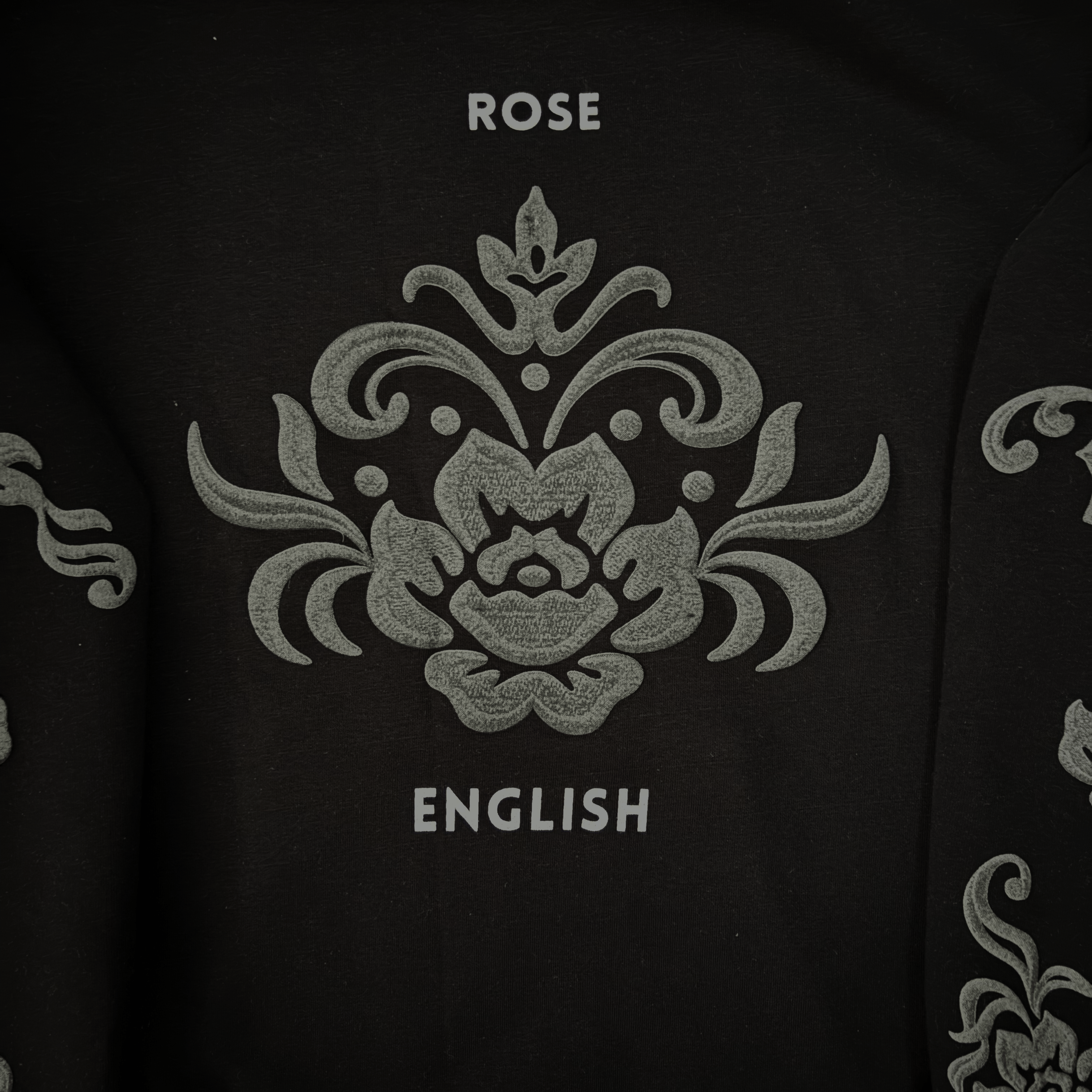 'Damask' Siyah Oversize Sweatshirt