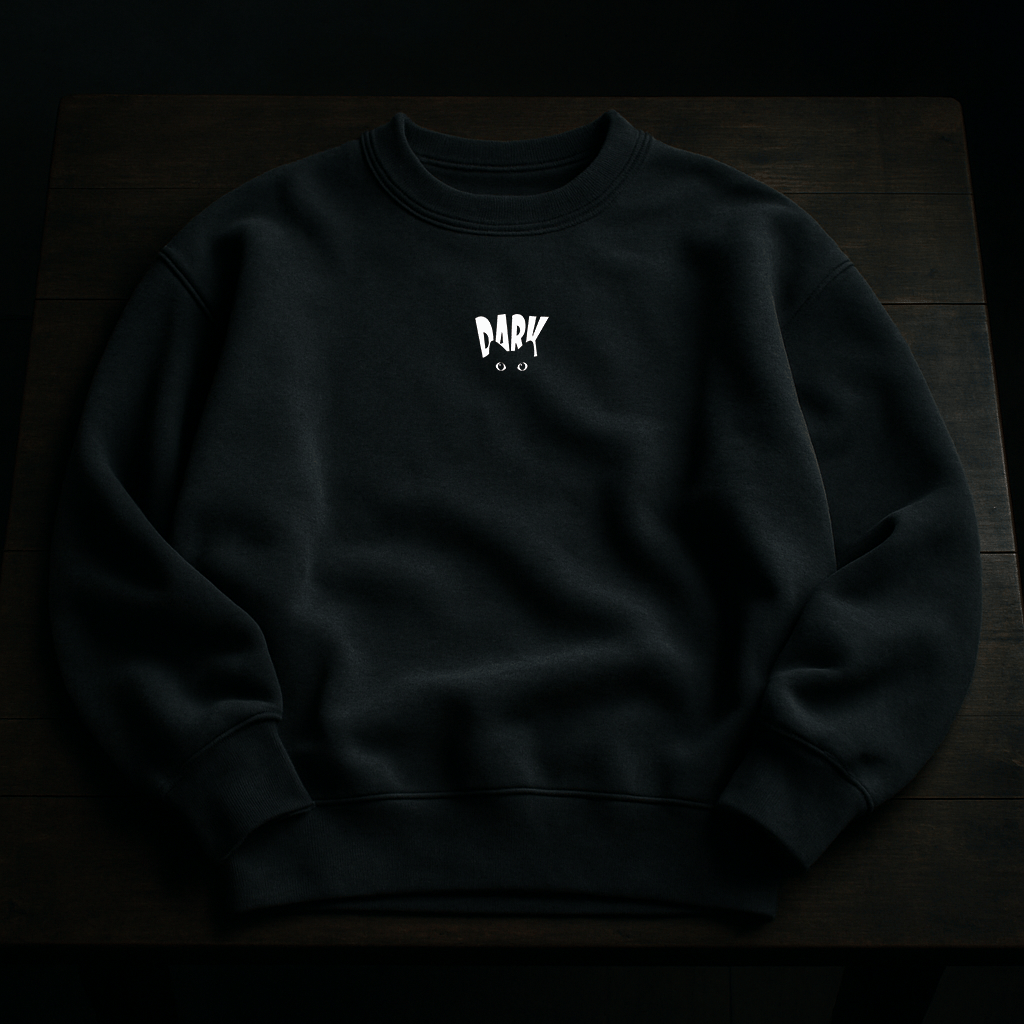 'Dark Cat' Füme Oversize Sweatshirt