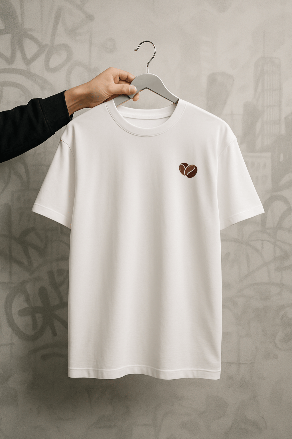 'I Need Coffee Break' Beyaz Oversize Tişört