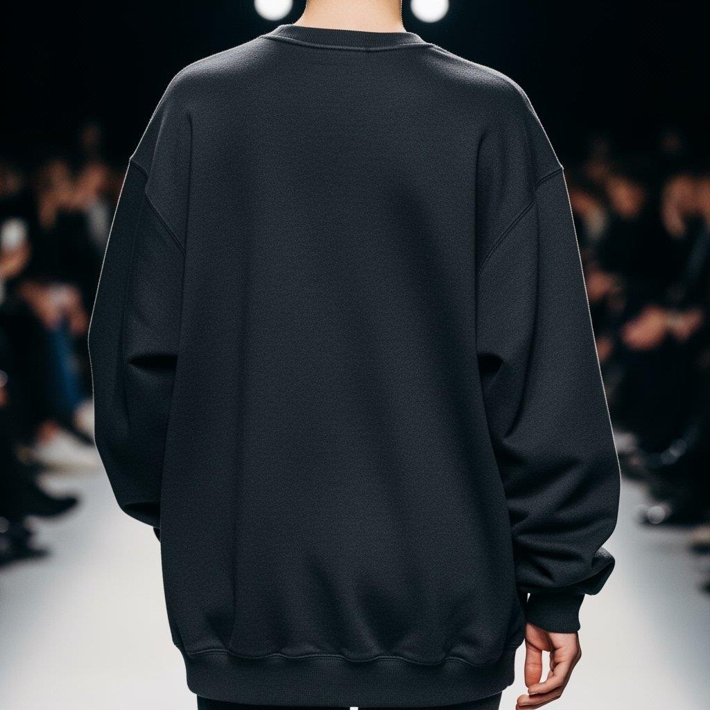 'Manila Minimal' Füme Oversize Sweatshirt