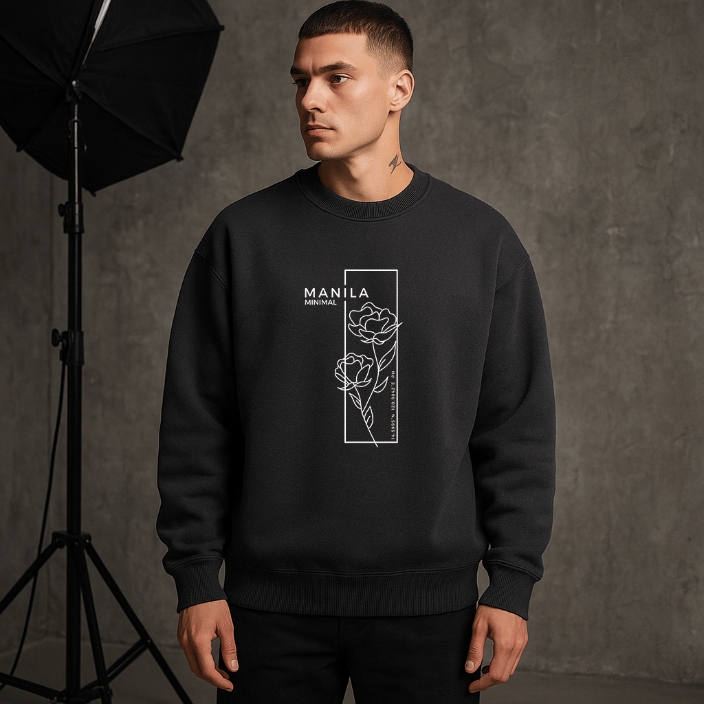 'Manila Minimal' Füme Oversize Sweatshirt