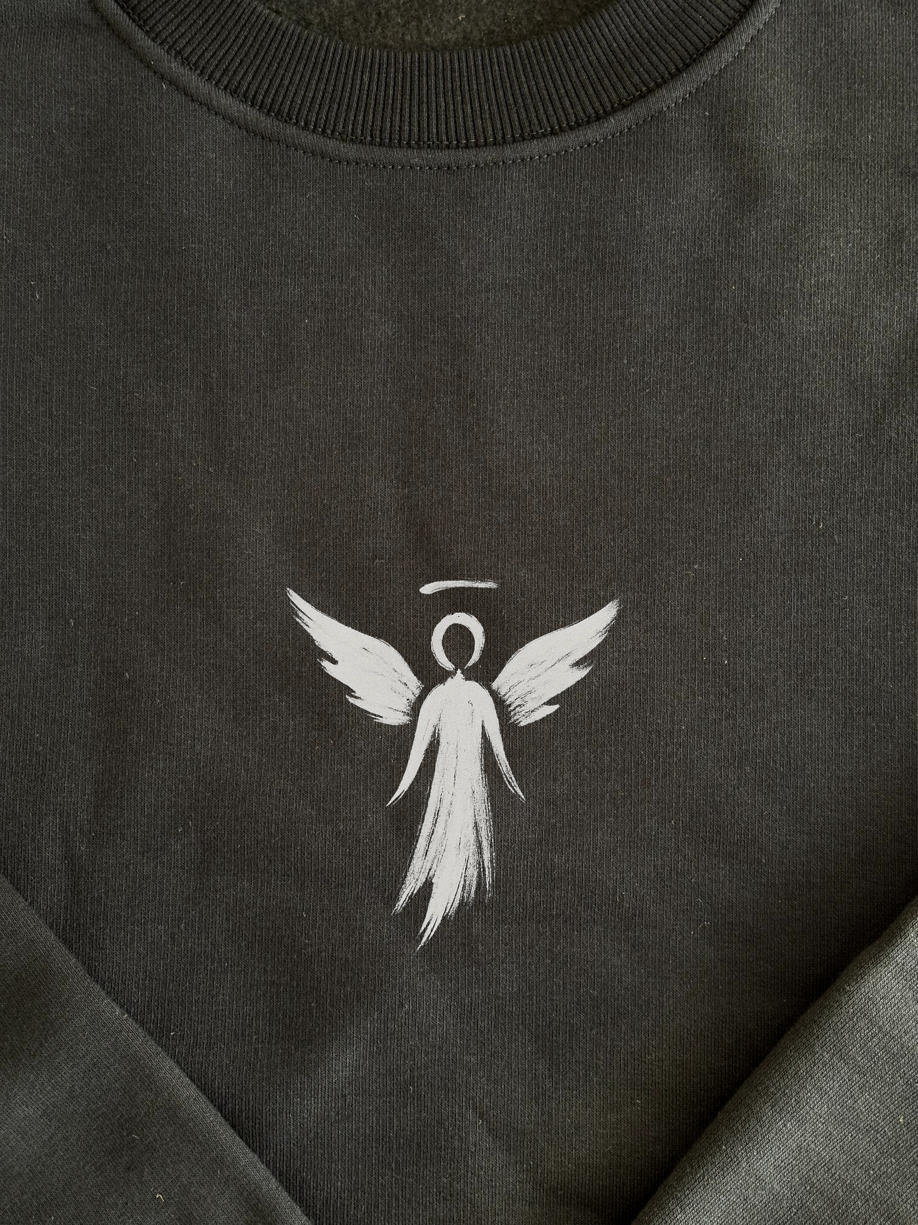 'My Angel' Füme Oversize Sweatshirt