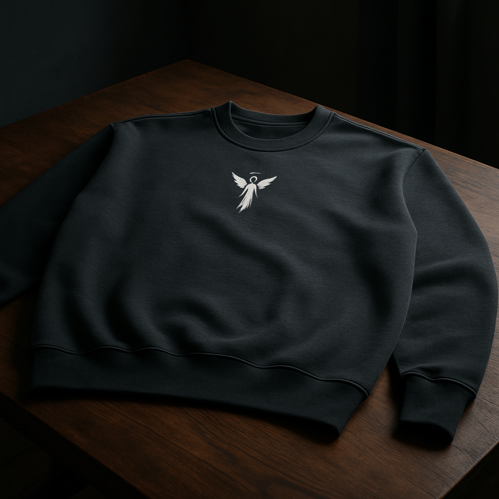 'My Angel' Füme Oversize Sweatshirt