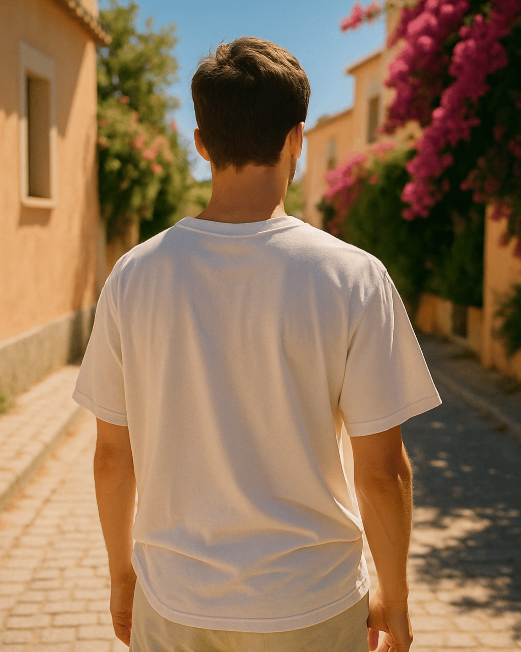 'Perspective' Beyaz Oversize Tişört