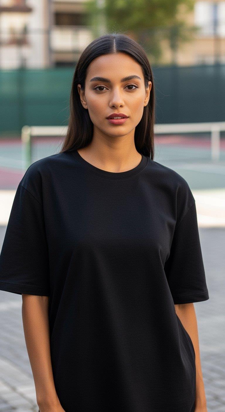 'Stay Loud' Siyah Oversize Tişört
