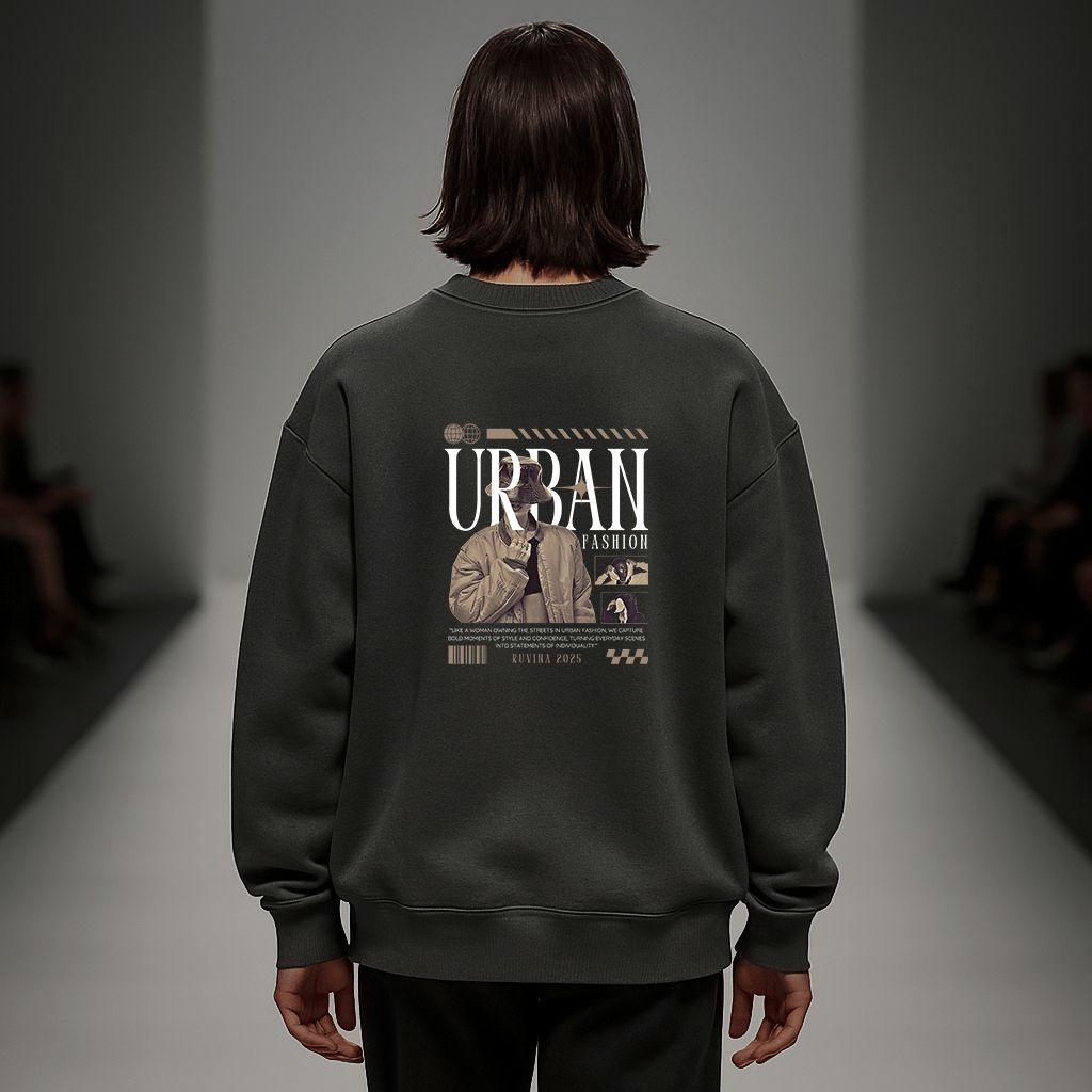 'Urban Fashion' Füme Oversize Sweatshirt