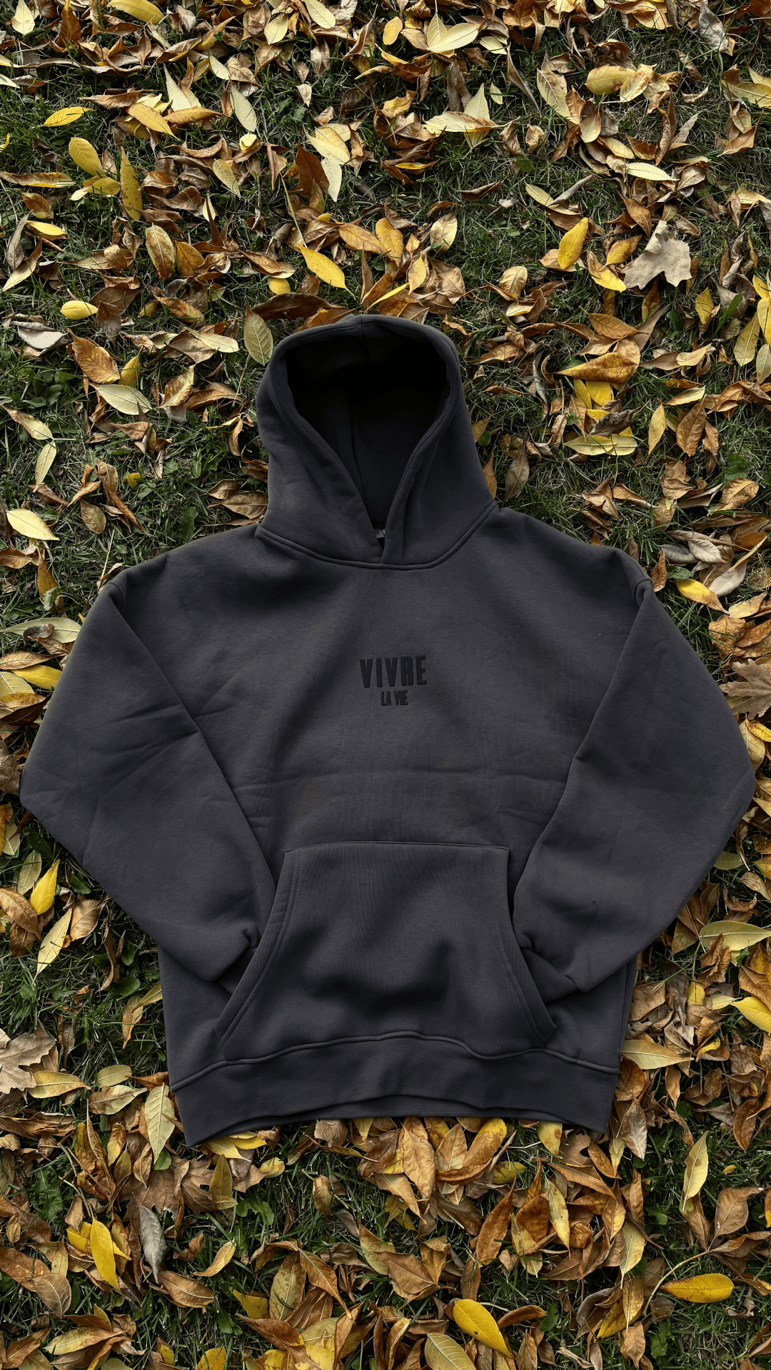 'Vivre La Vie' Gri Oversize Sweatshirt