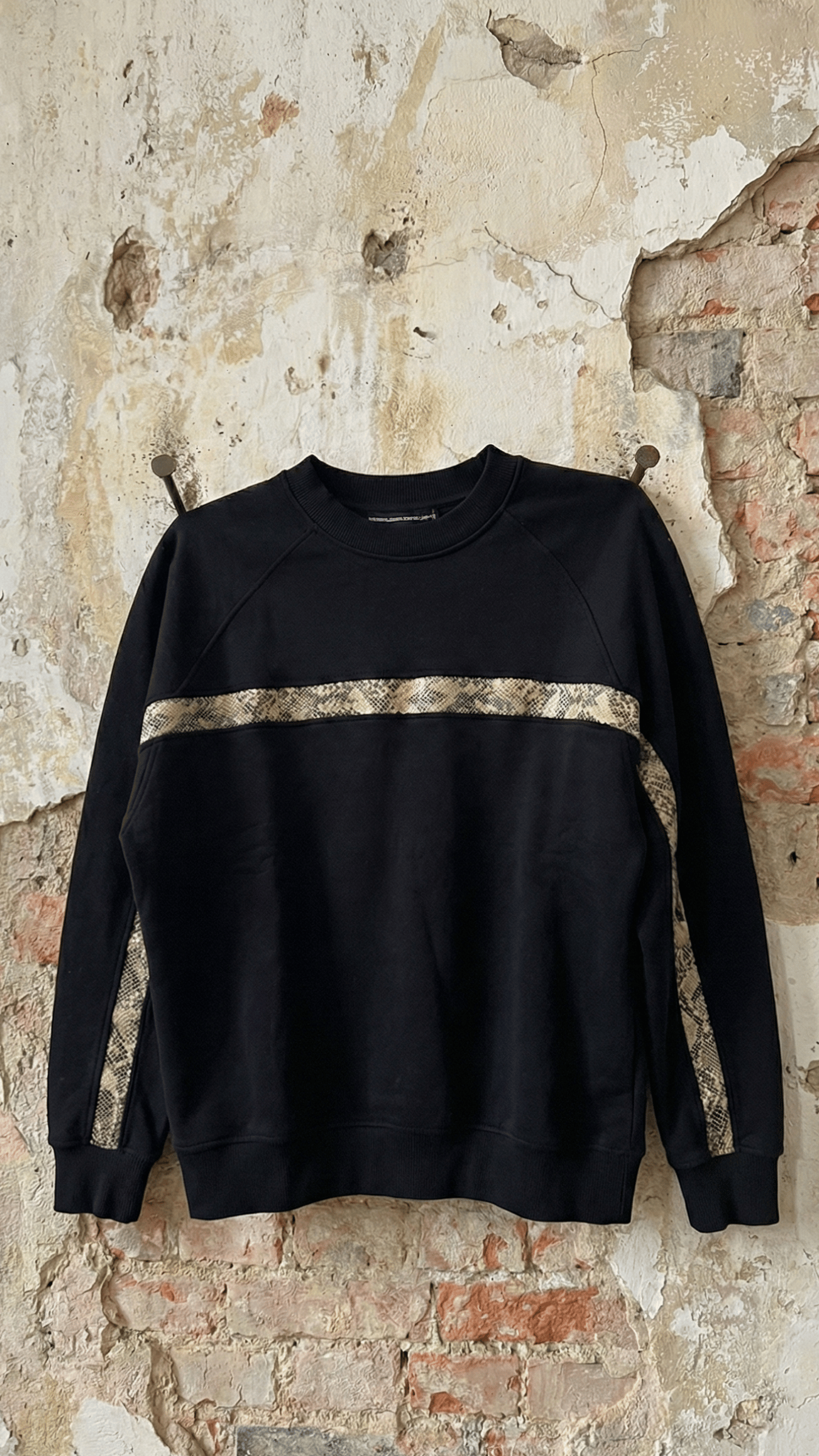 'Vyper' Snazzy Stripe Siyah Oversize Sweatshirt
