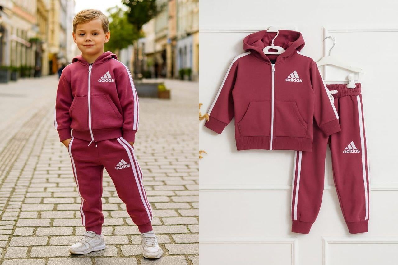 Adidas Kapüşonlu Eşofman Takım Vişne