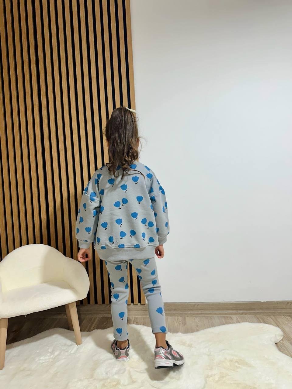 Çiçek Desenli Taytlı Takım