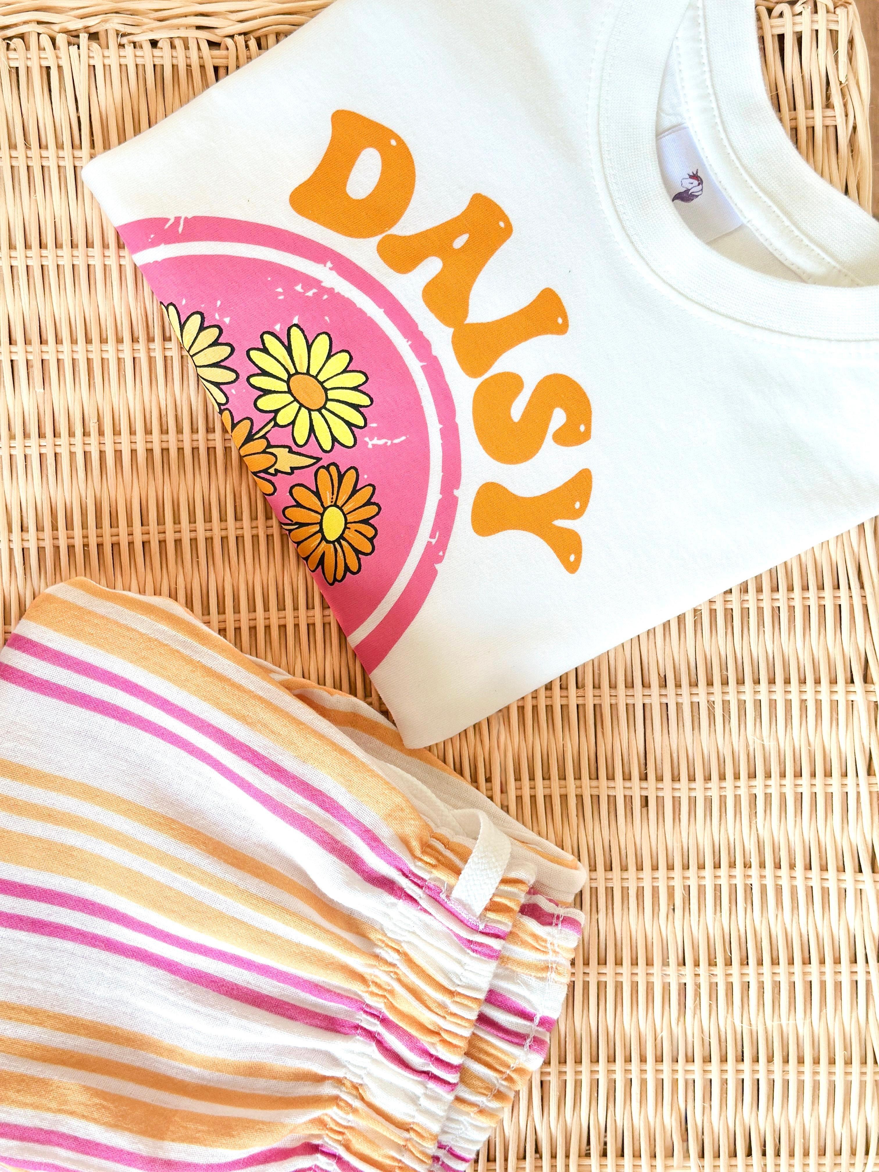 Daisy Çizgili Pantolonlu Takım