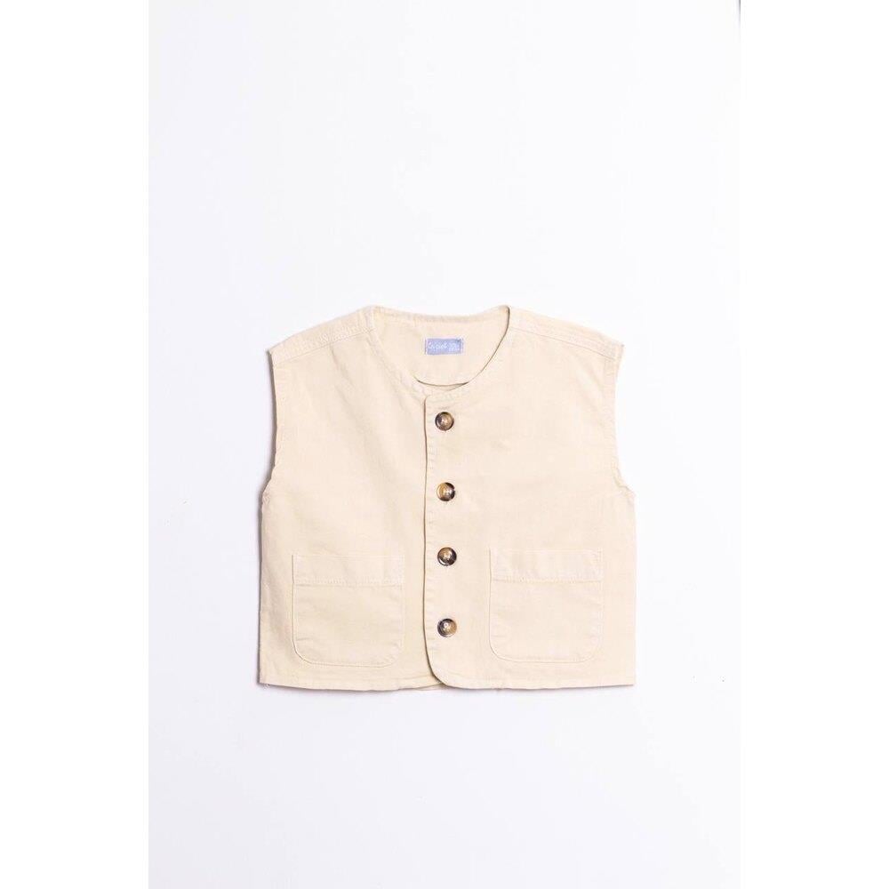 Denim Unisex Yelek Bej