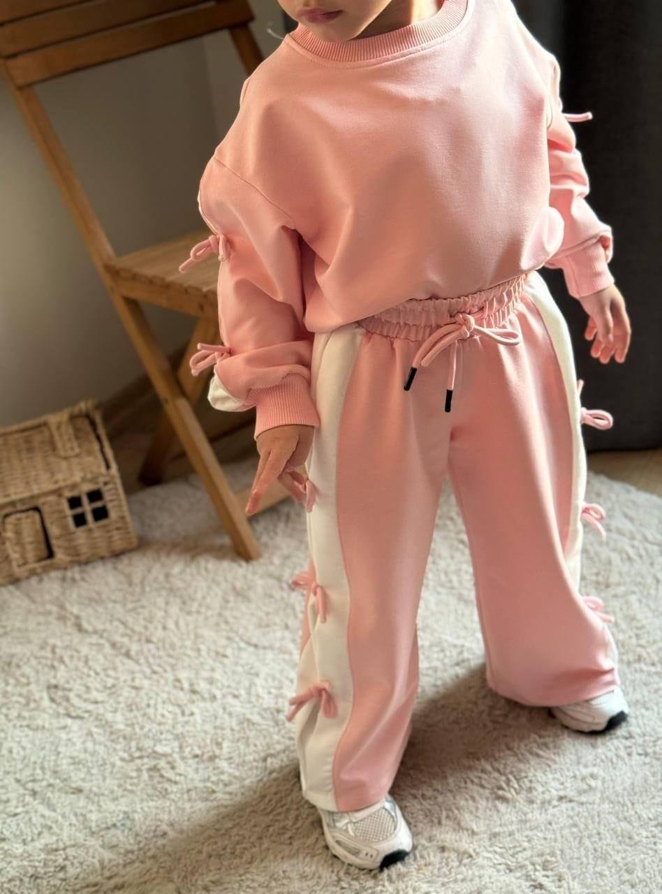 Fiyonk Detaylı Takım Açık Pembe