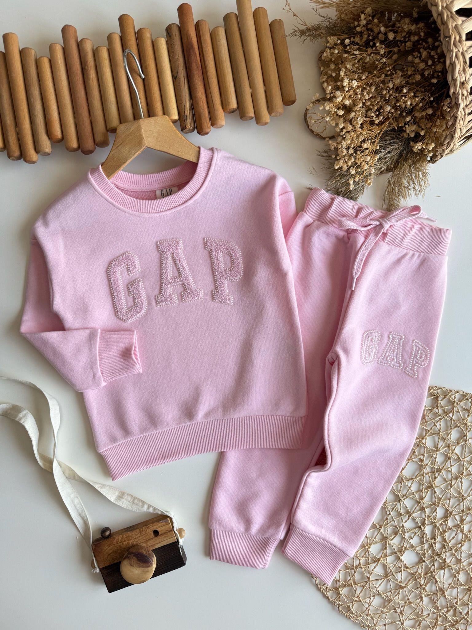 Gap Boncuk İşlemeli Takım Pembe