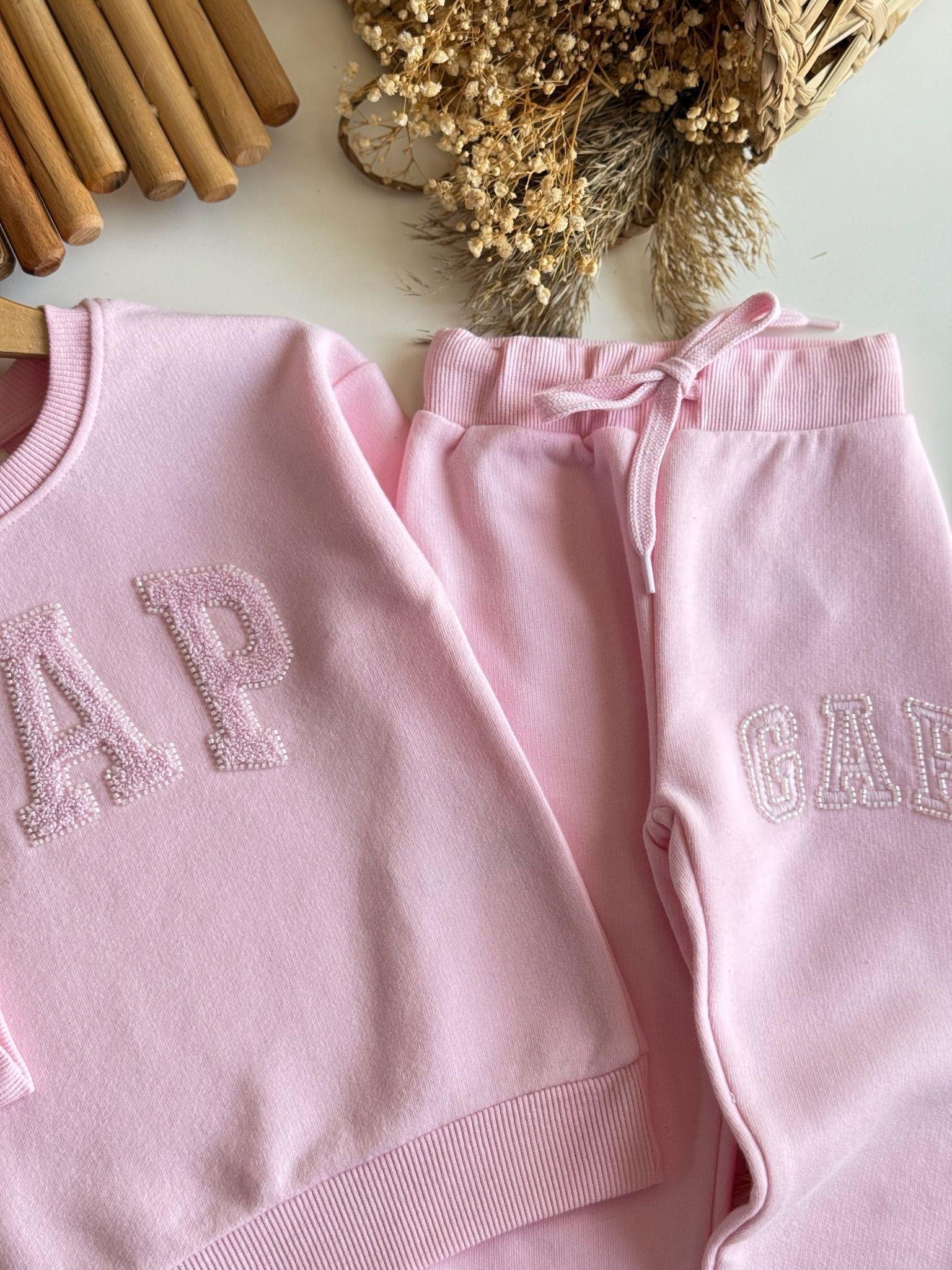 Gap Boncuk İşlemeli Takım Pembe
