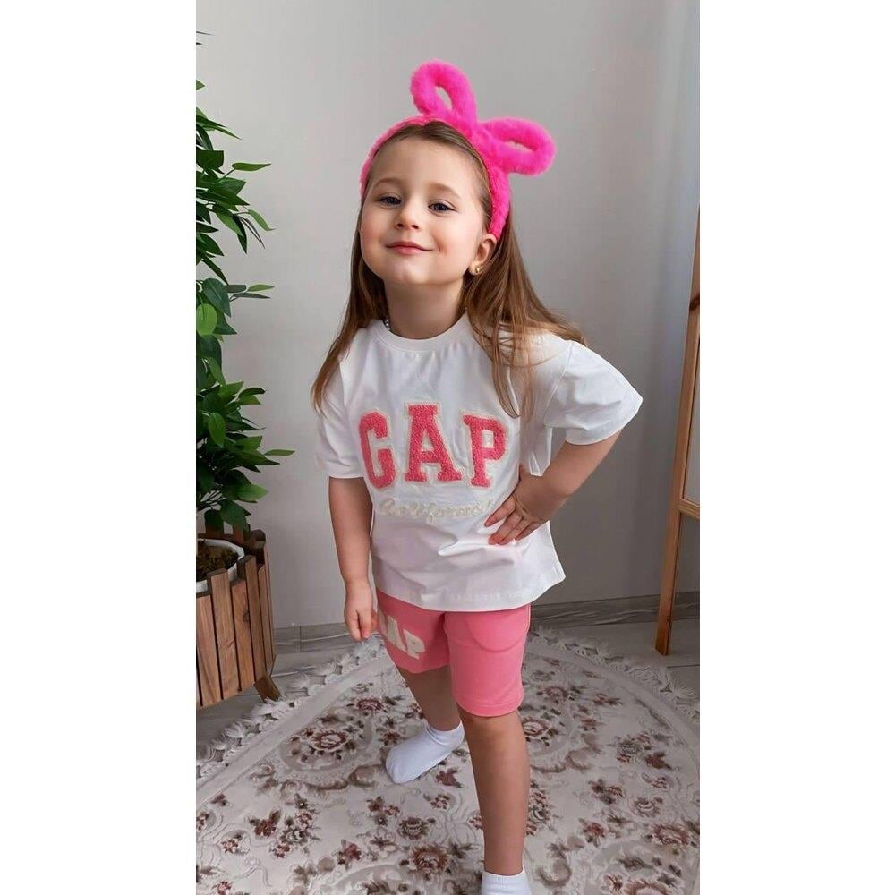 Gap Punch İşlemeli Takım Pembe
