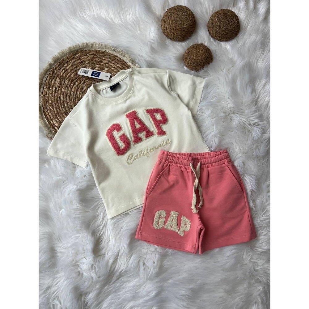 Gap Punch İşlemeli Takım Pembe