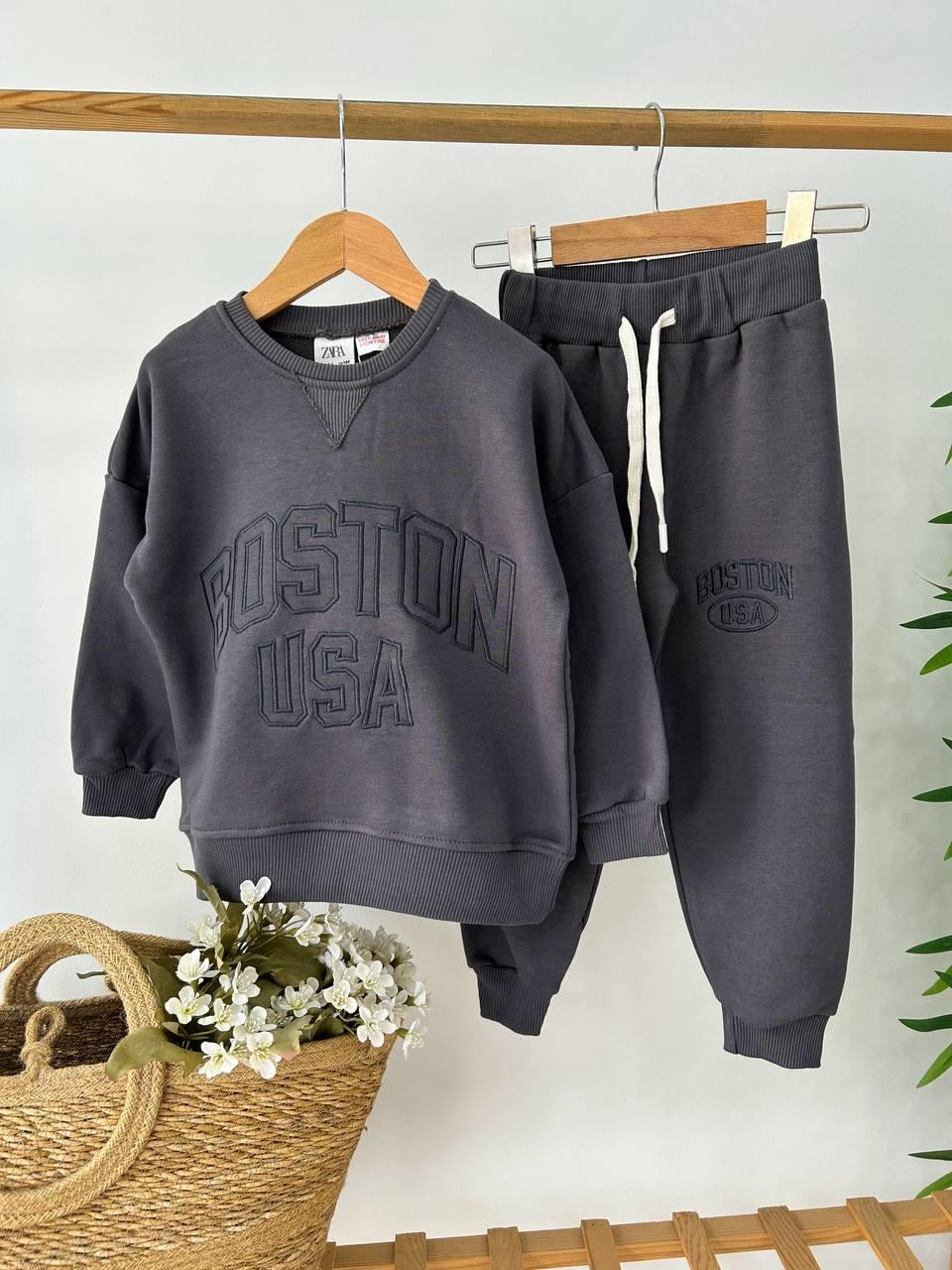 Gri Boston Eşofman Takım