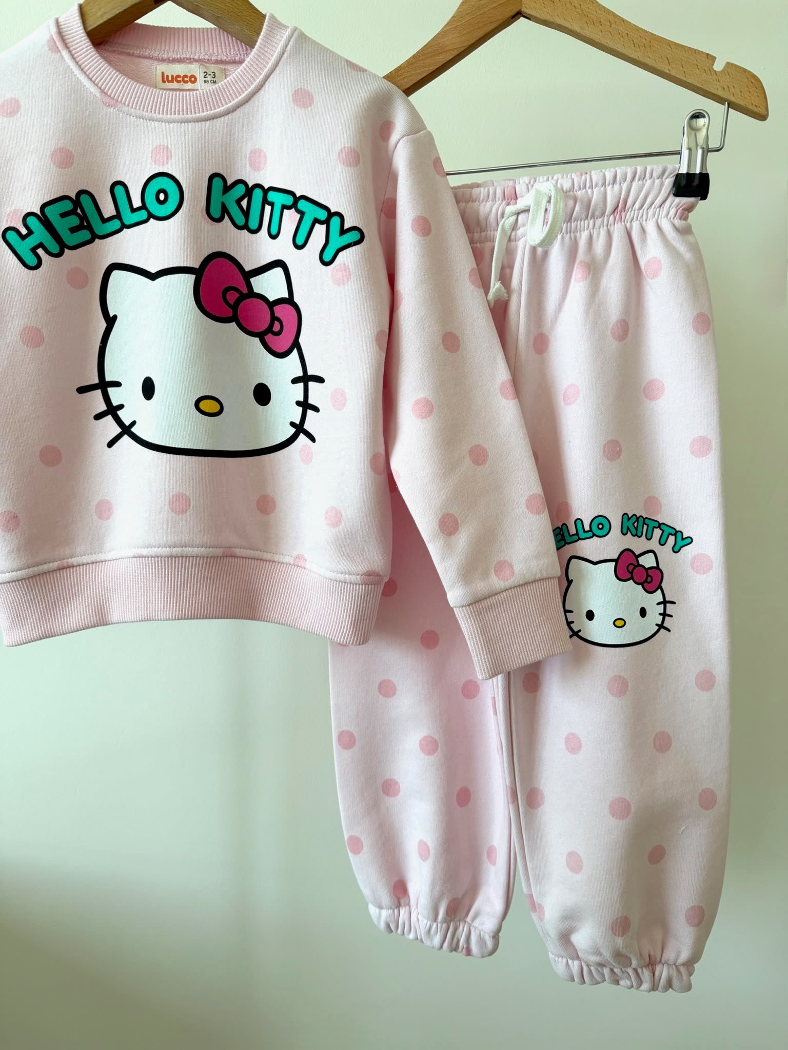Hello Kitty Desenli Puanlı Eşofman Takım