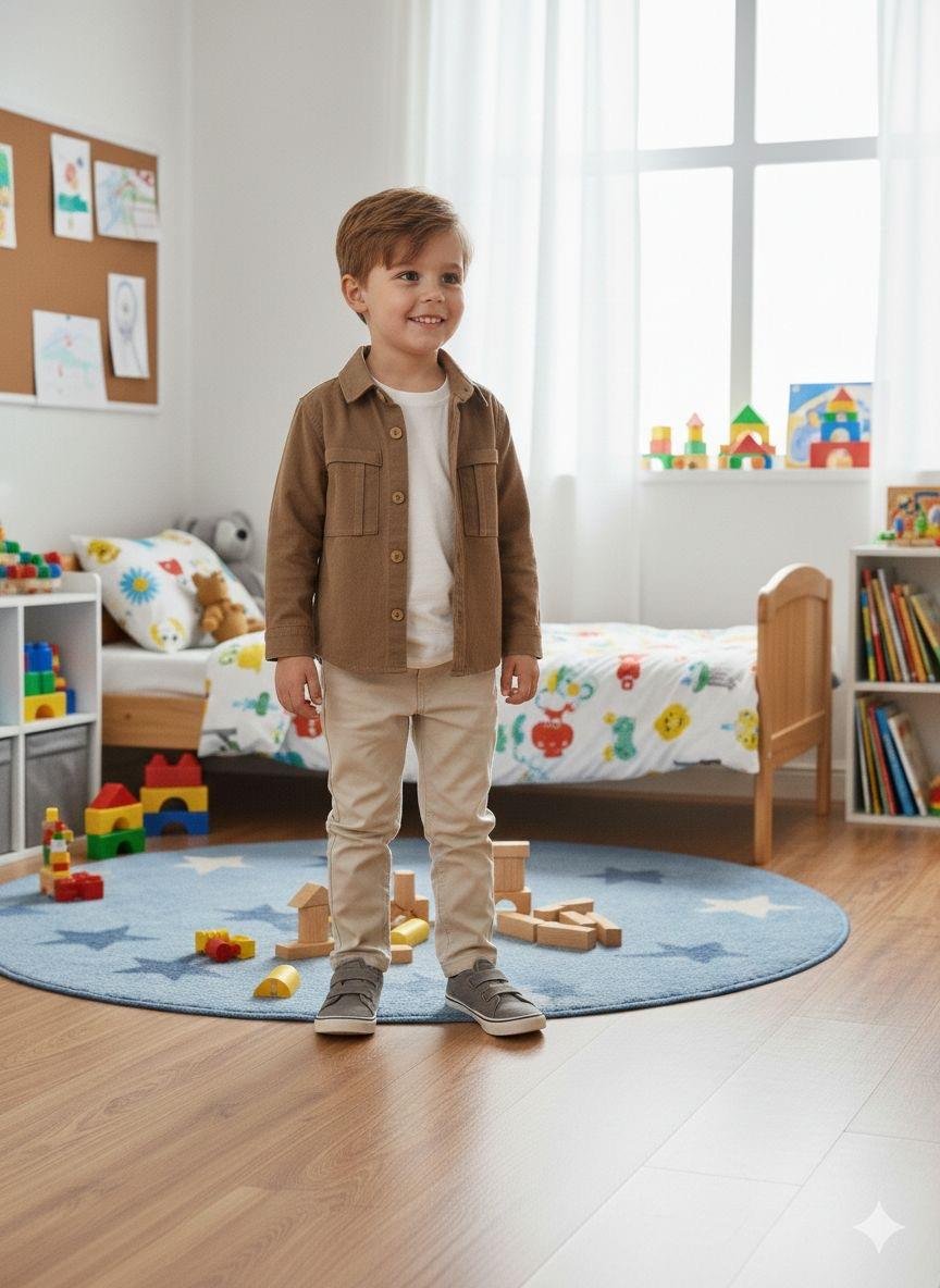 Kahverengi Gabardin 2li Takım