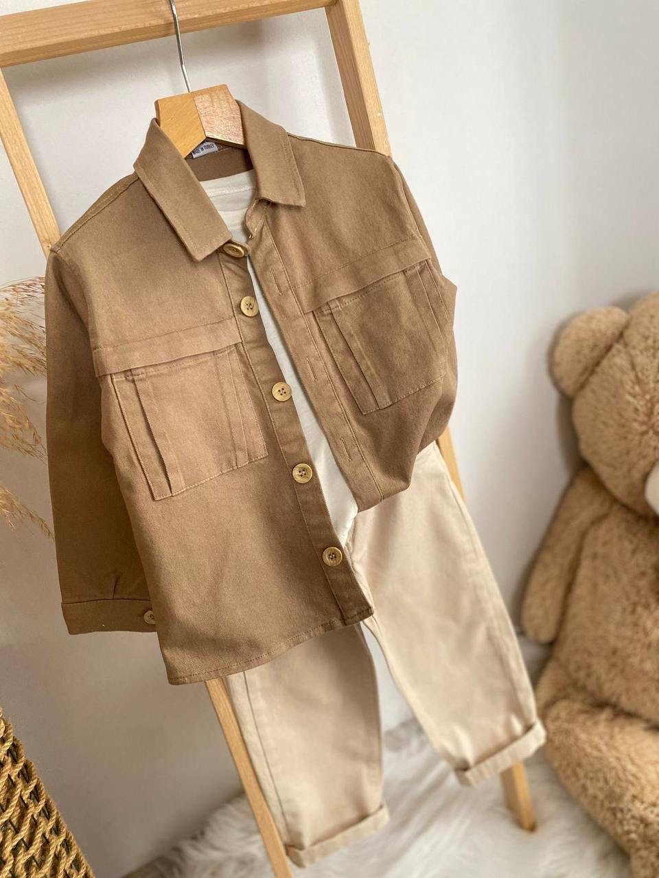 Kahverengi Gabardin 2li Takım
