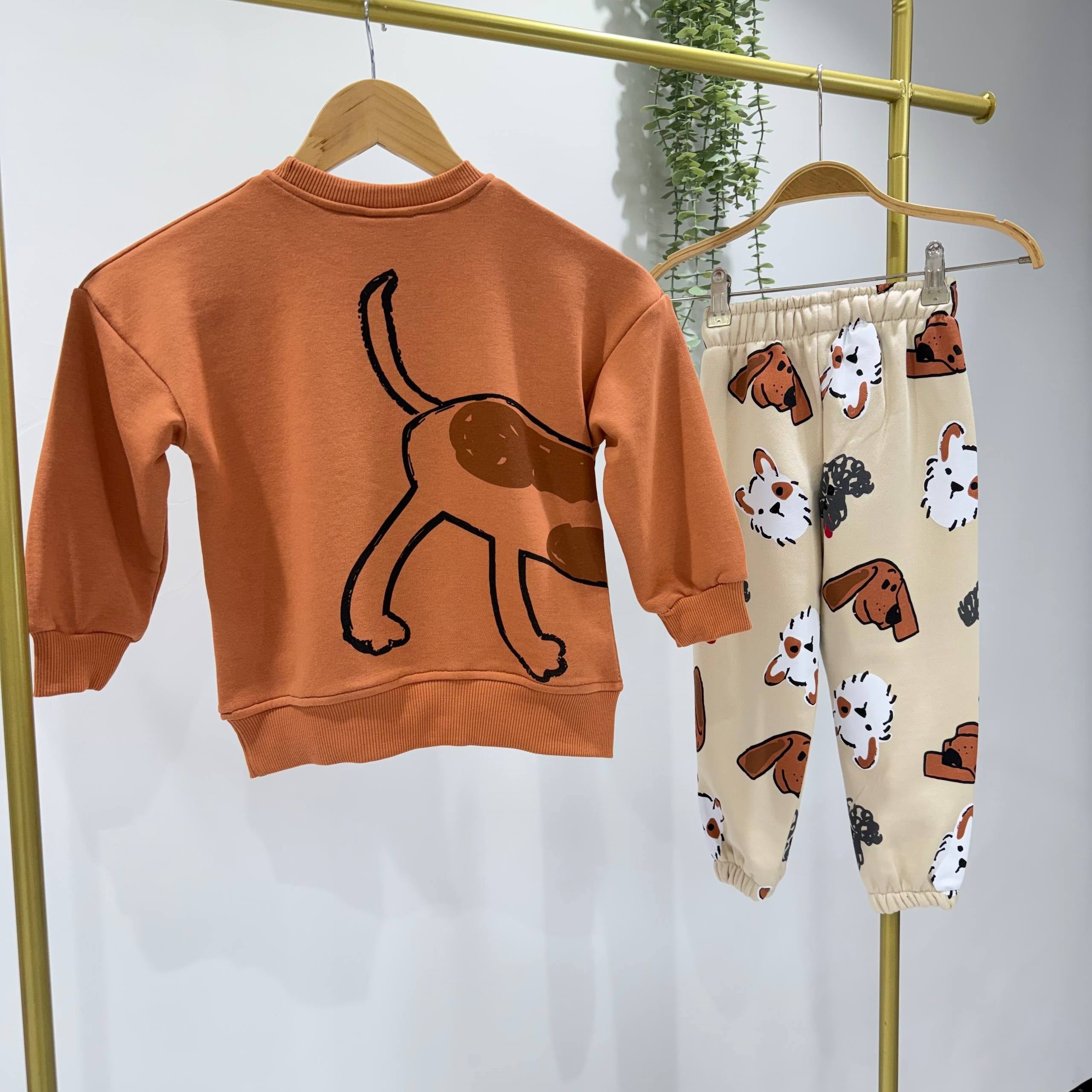 Köpek Desenli Eşofman Takım