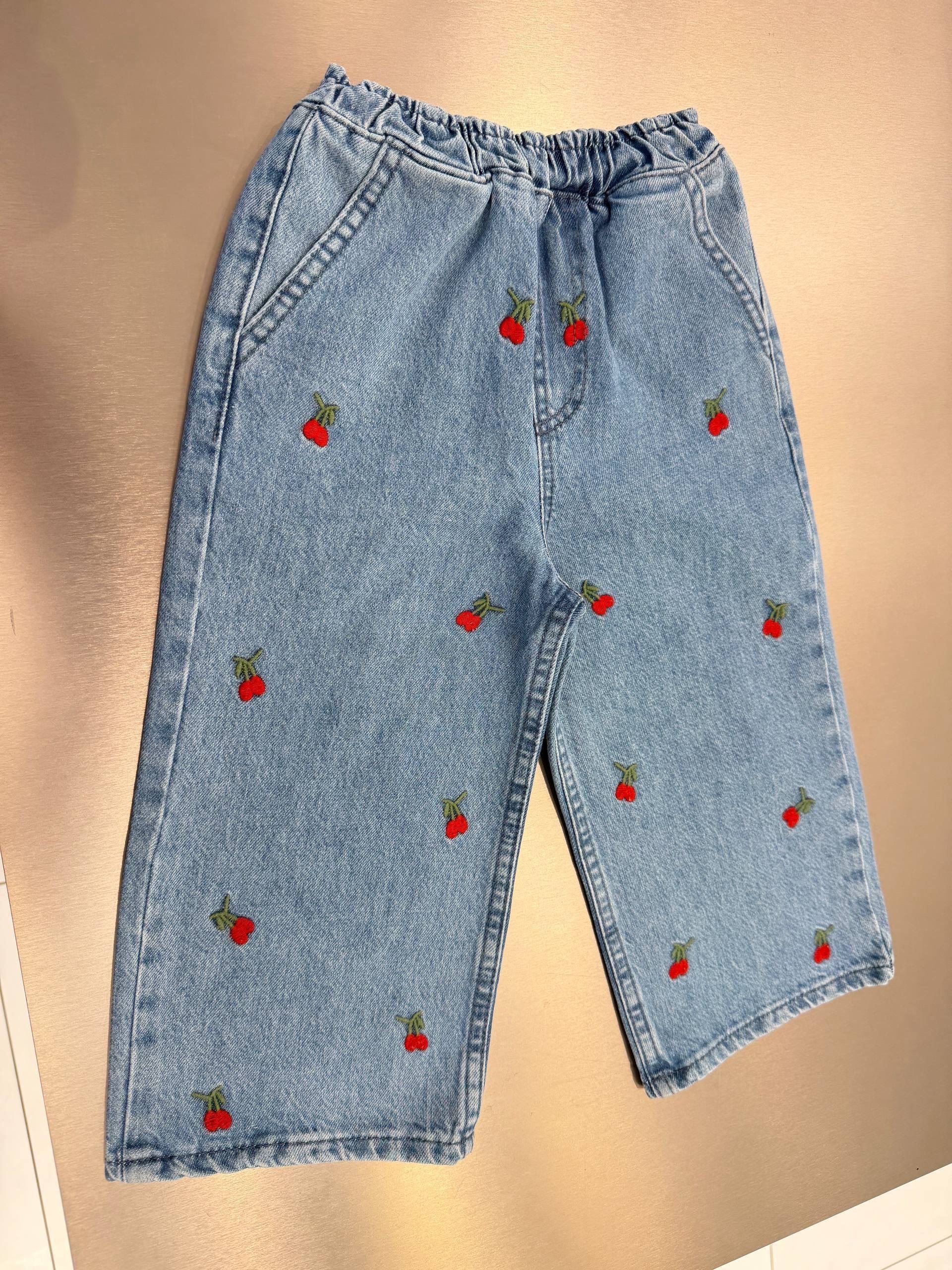 Laciel Kiraz Nakışlı Pantolon