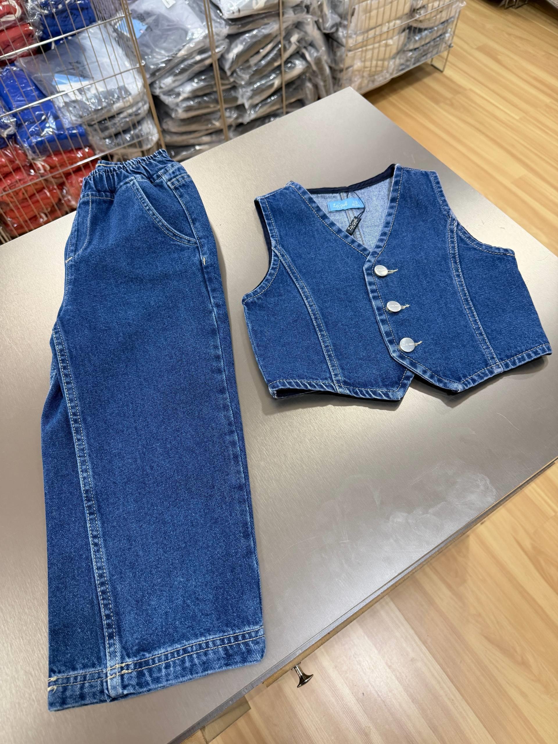 Laciel Paris Denim Yelekli Takım (gömlek dahil değildir)