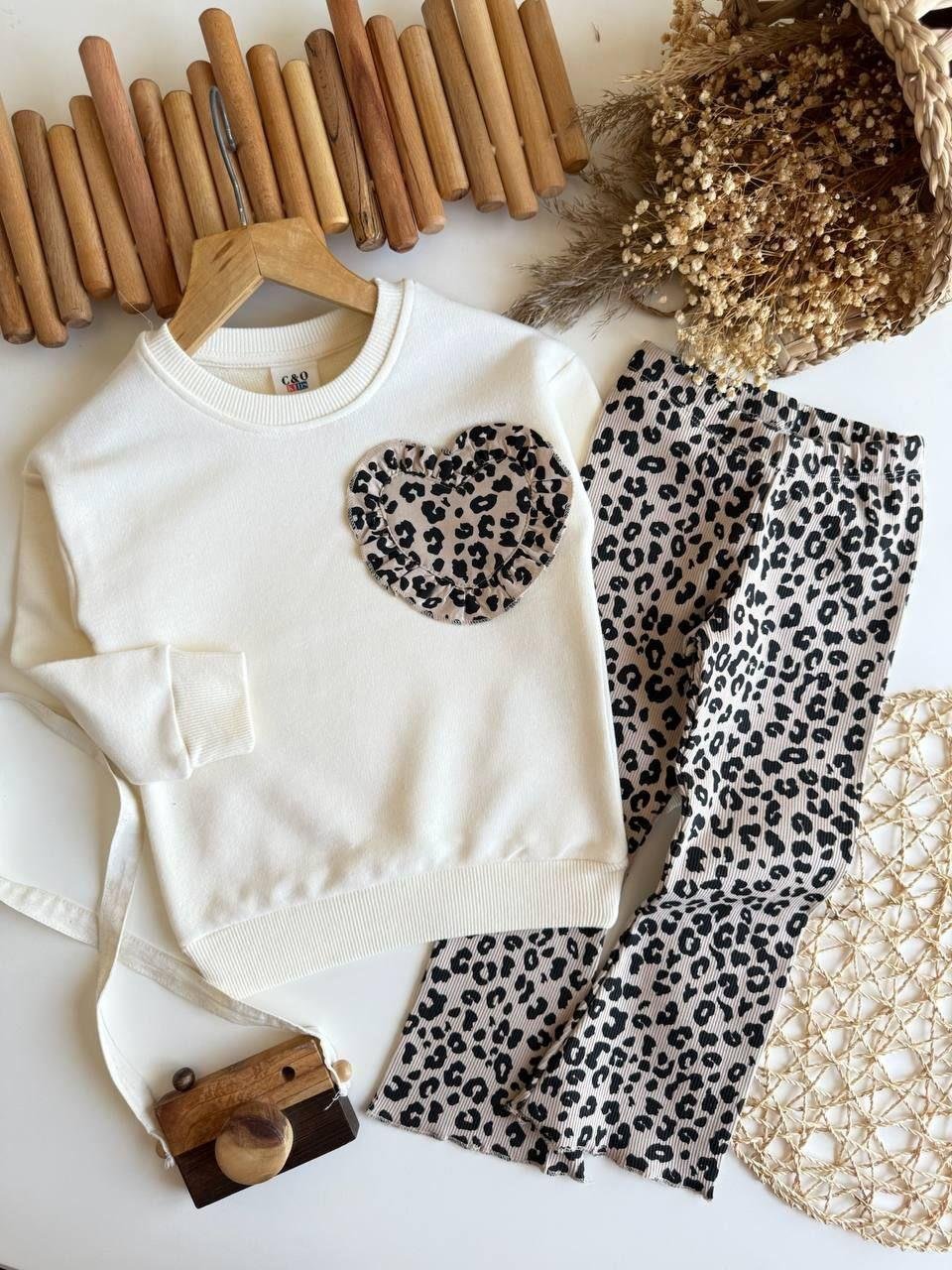 Leopar Desenli Taytlı Takım