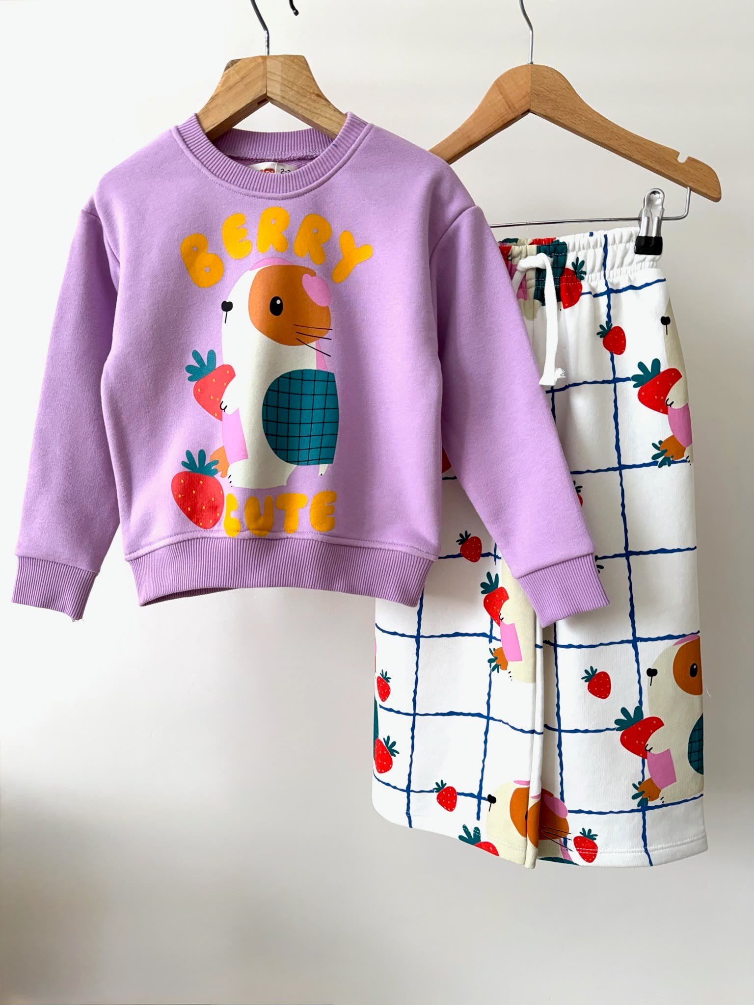 Lila Berry Cute Desenli Eşofman Takım