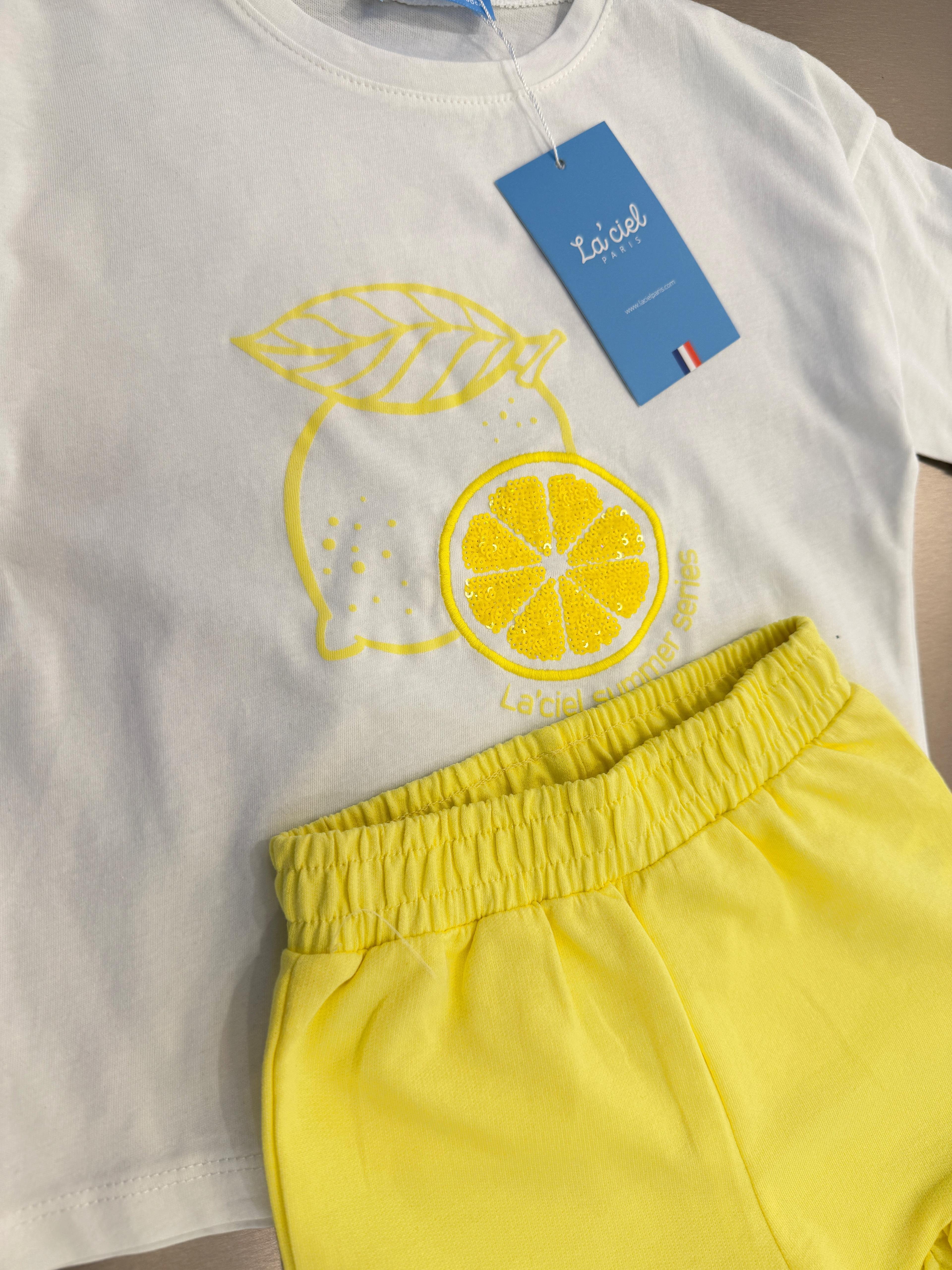 Limon İşlemeli Fırfırlı Takım