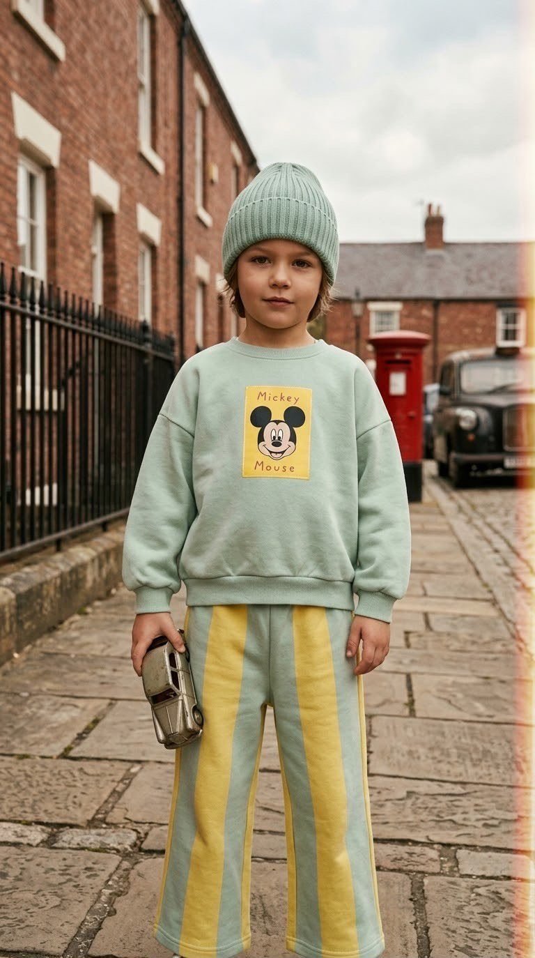 Mickey Mouse Çizgili Eşofman Takım 