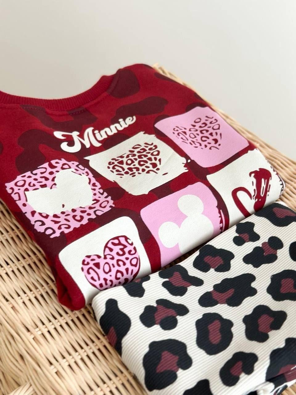 Minnie Mouse Leopar Taytlı Takım