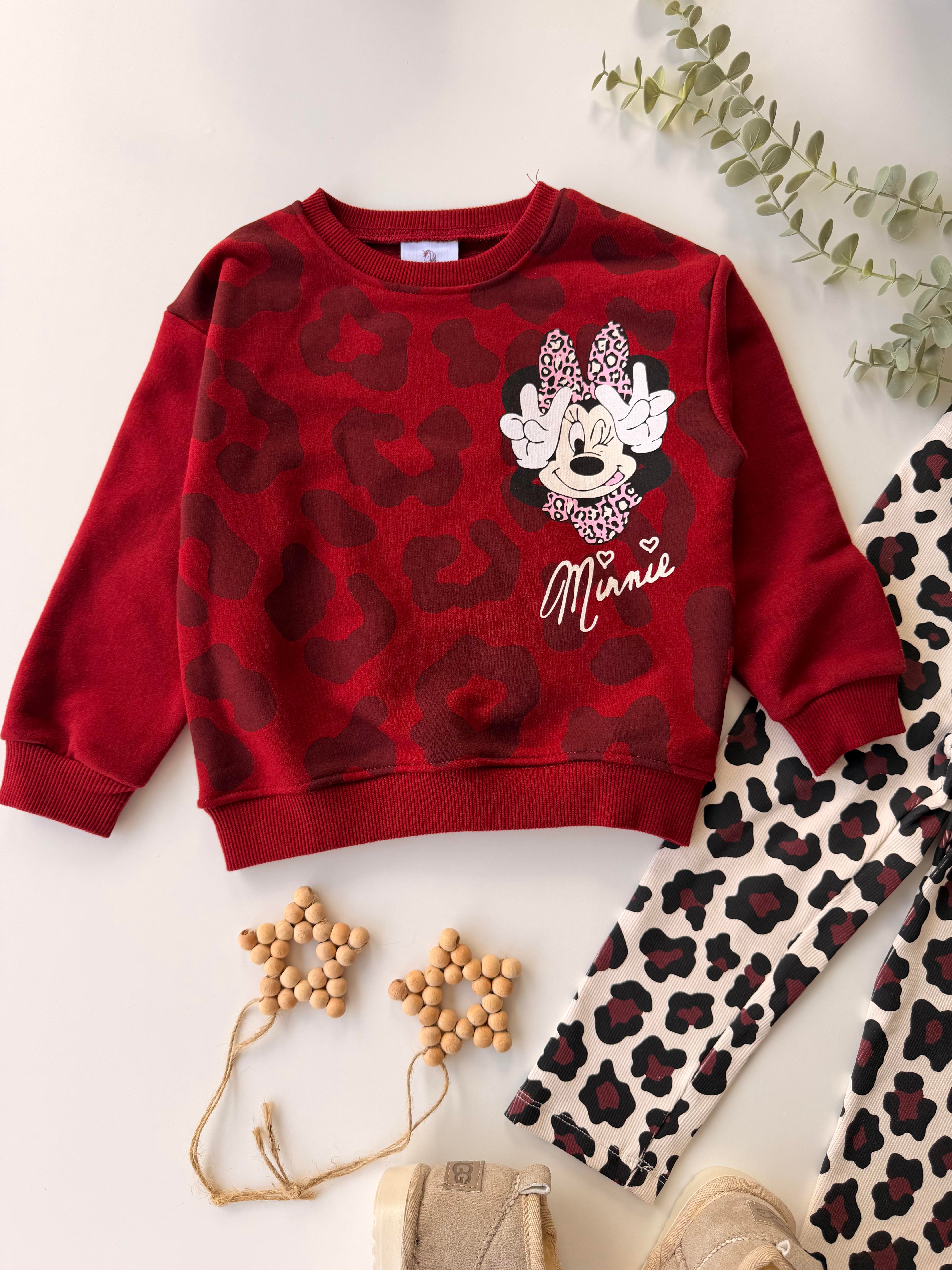 Minnie Mouse Leopar Taytlı Takım