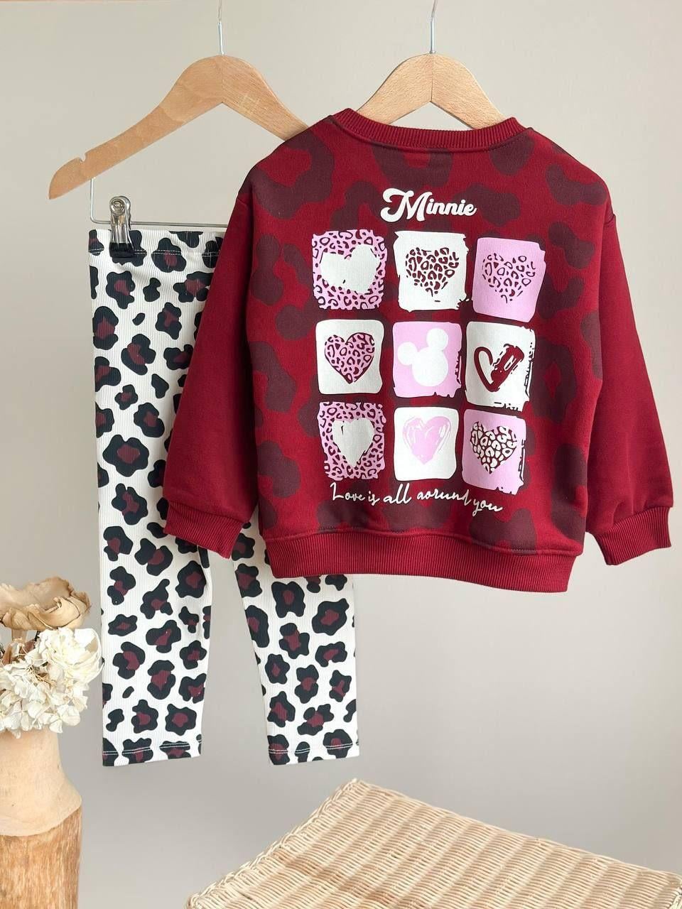 Minnie Mouse Leopar Taytlı Takım