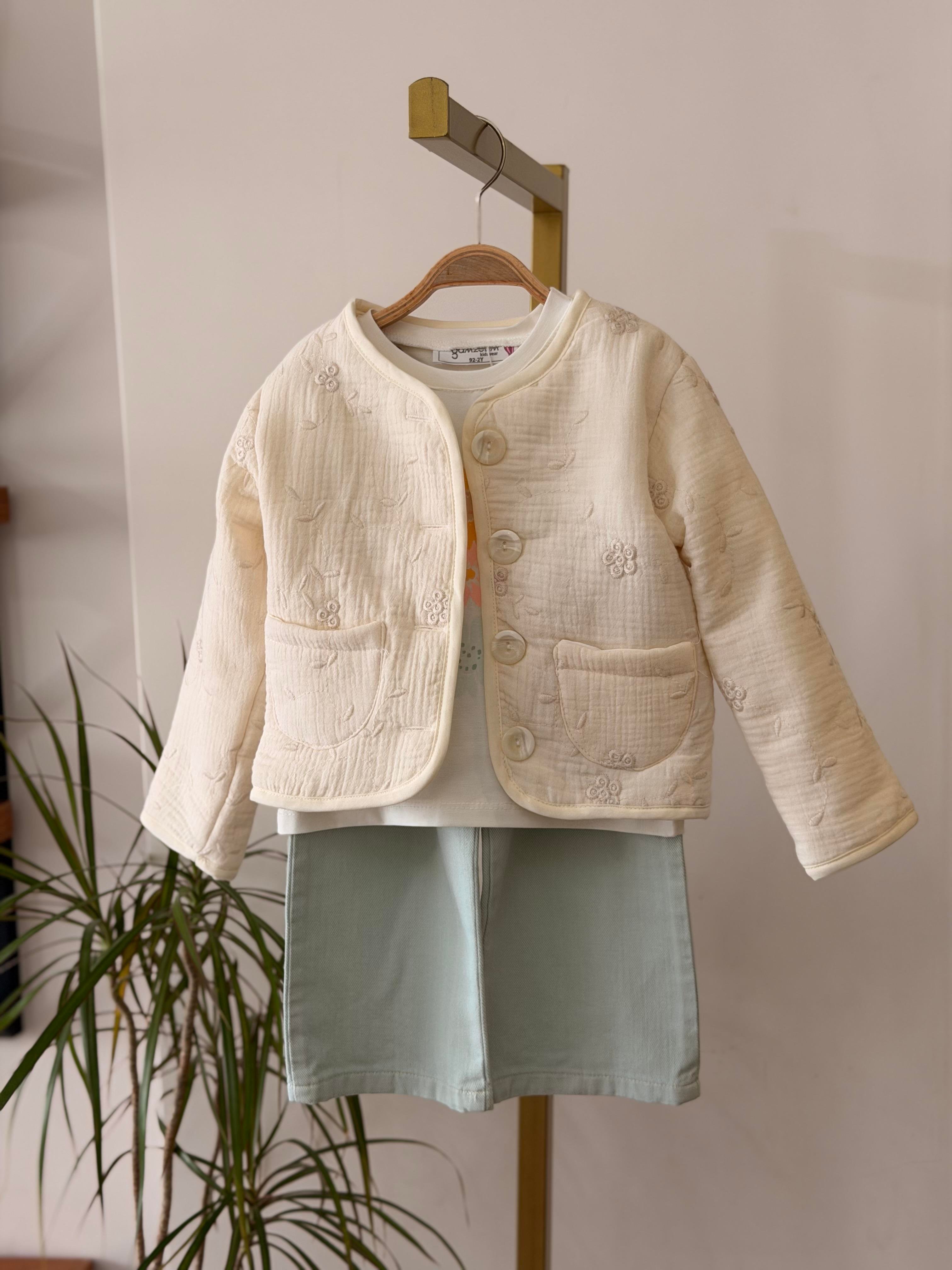 Mint Yeşili Ceket Pantolon 3lü Takım