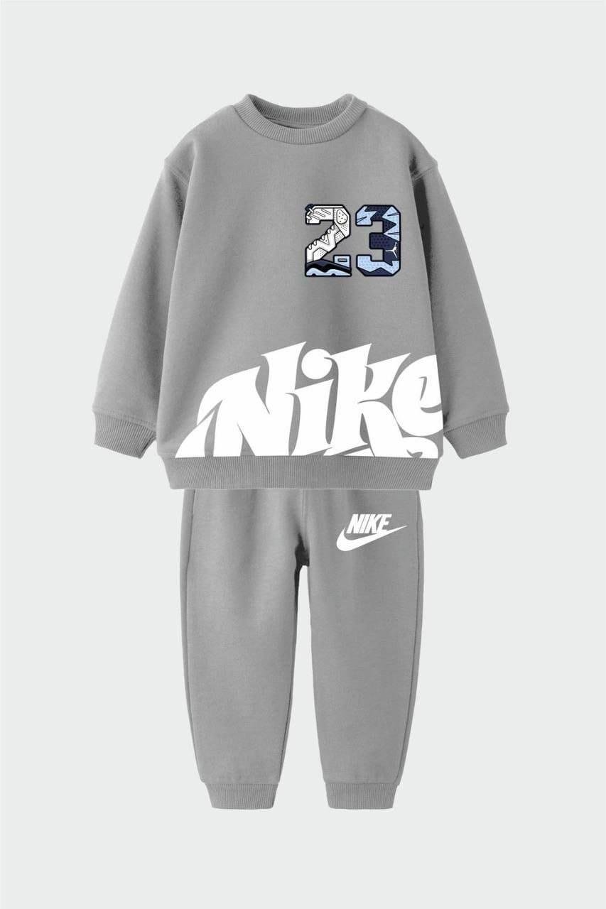 Nike 23 Baskılı Eşofman Takım Gri