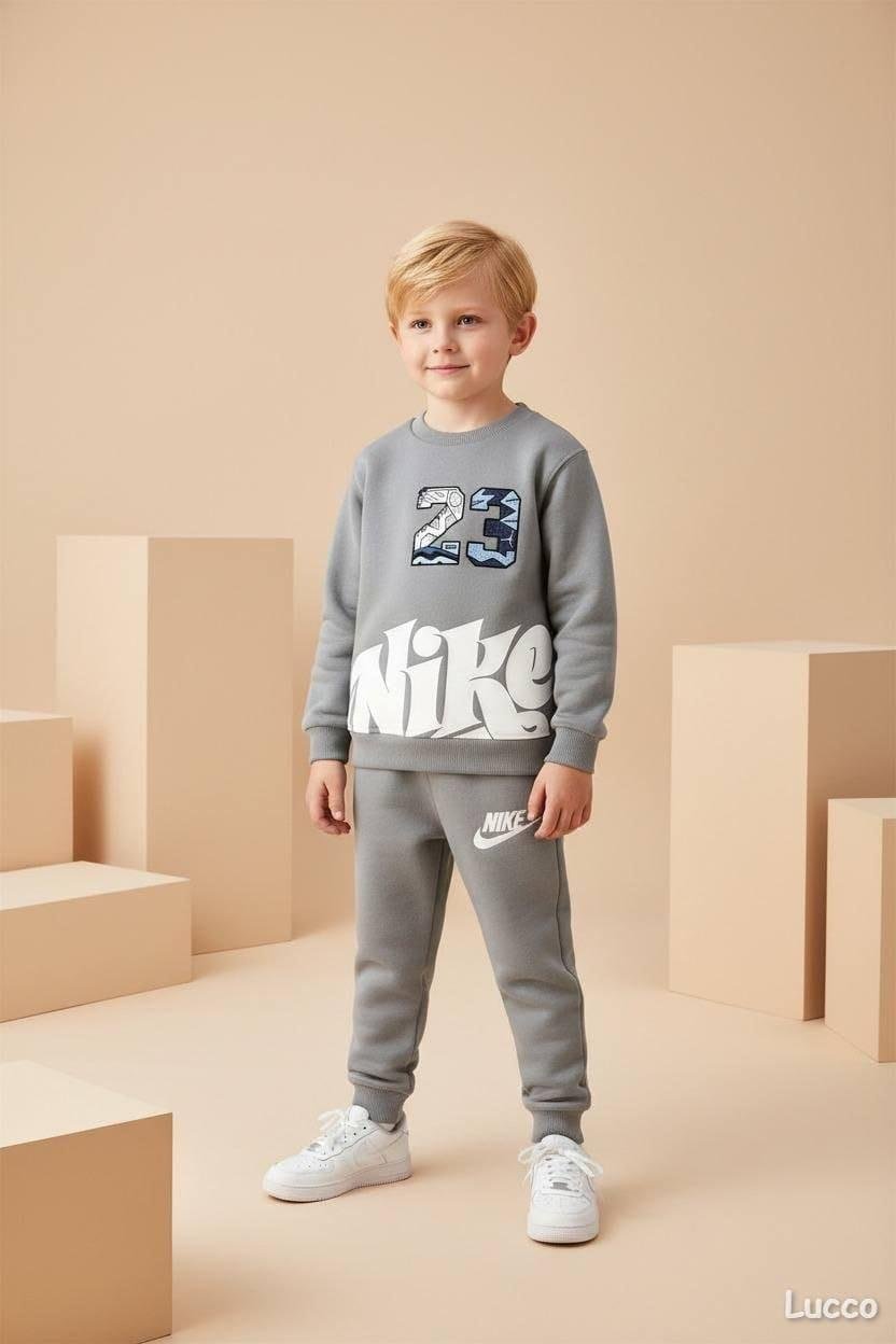 Nike 23 Baskılı Eşofman Takım Gri