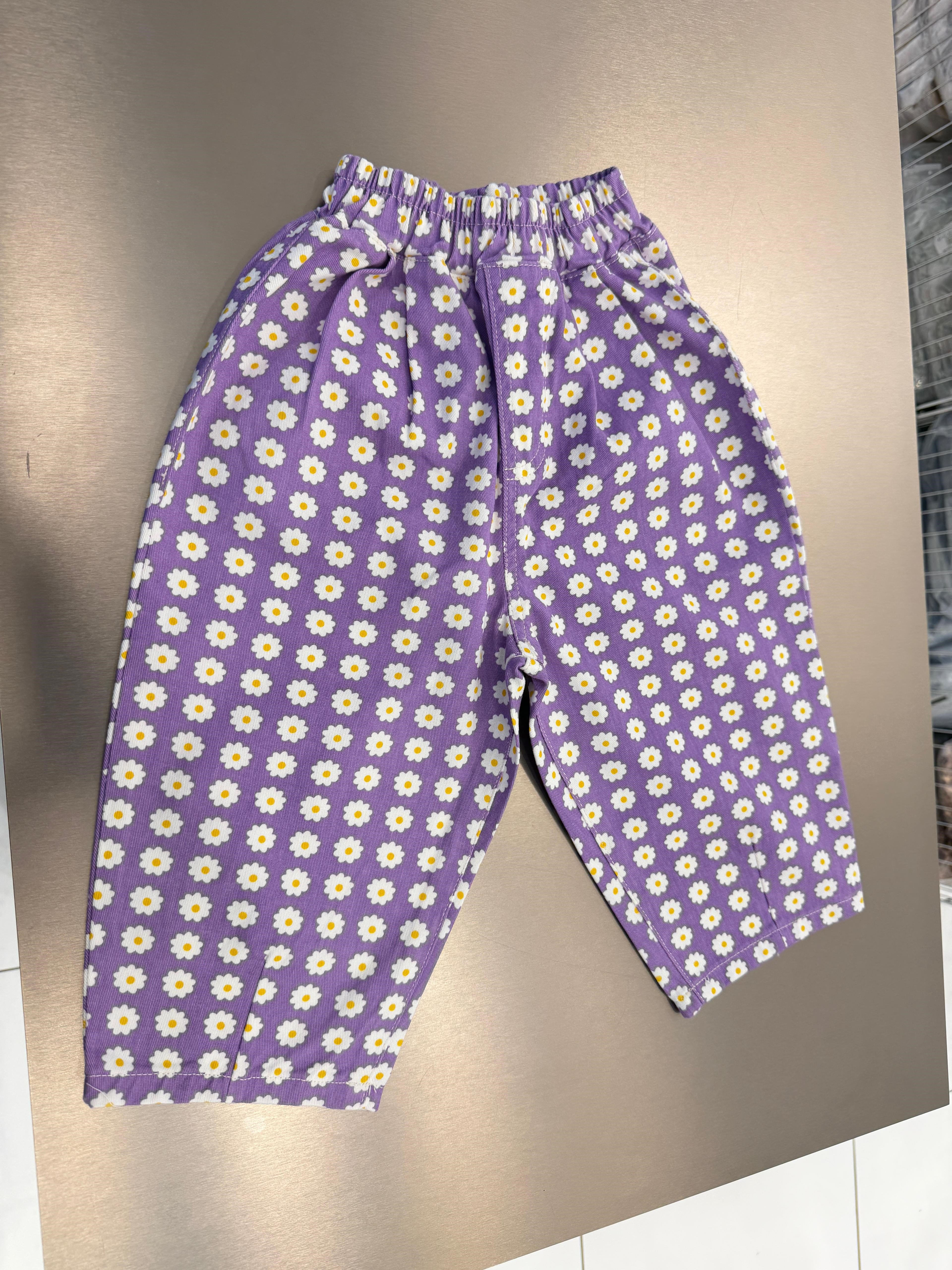 Papatya Desenli Baloon Pantolon