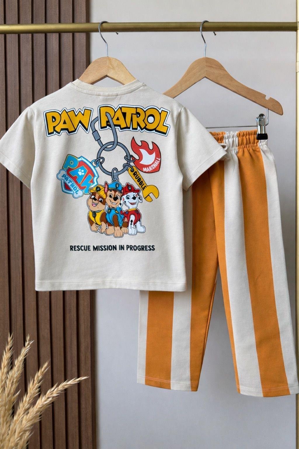 Paw Patrol Desenli Çizgili Takım
