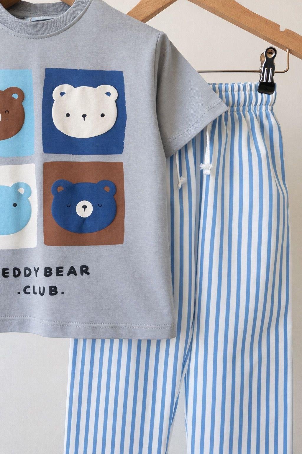 Teddy Bear Çizgili Takım