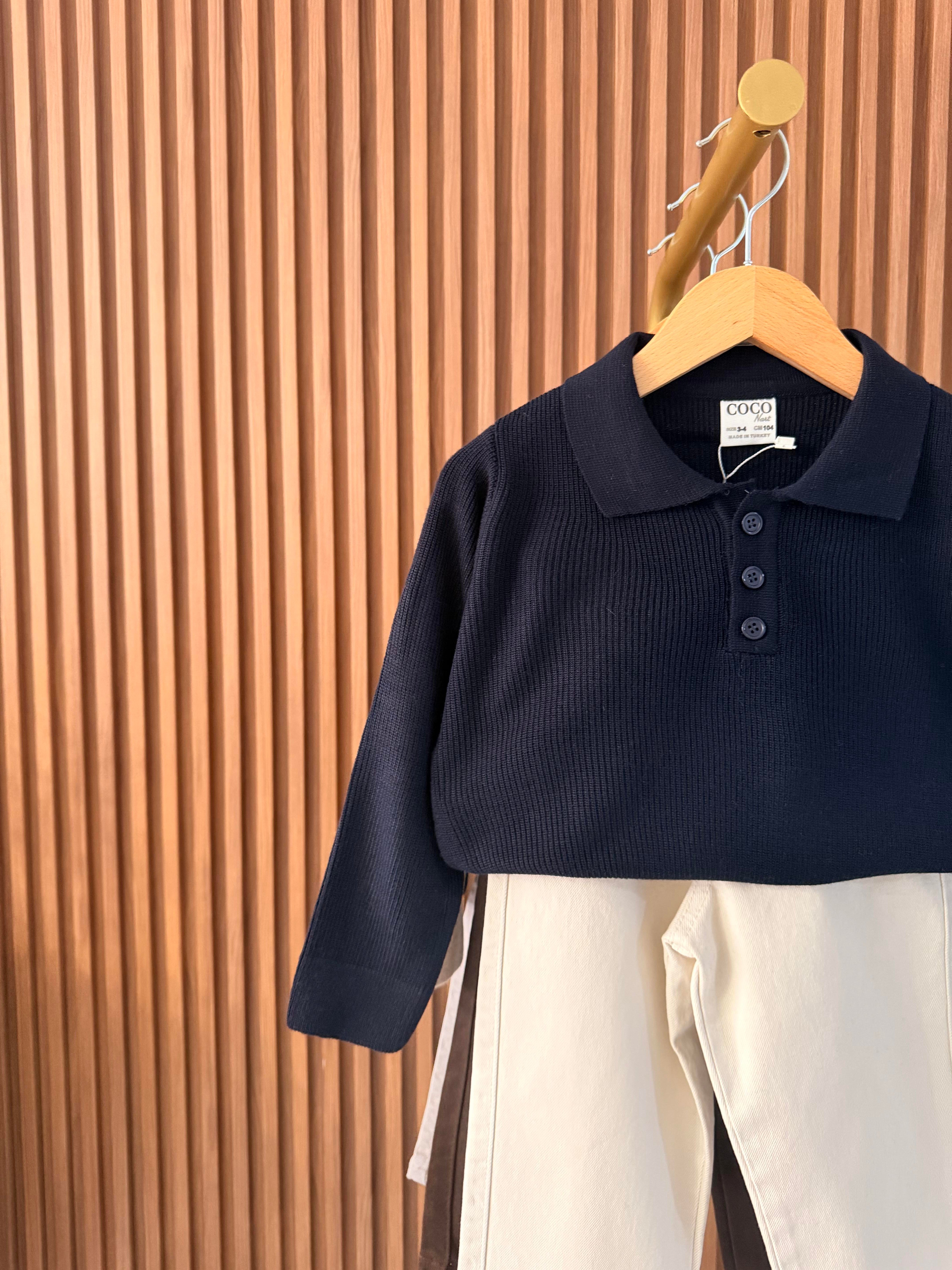 Triko Gabardin Pantolon Takım Mavi