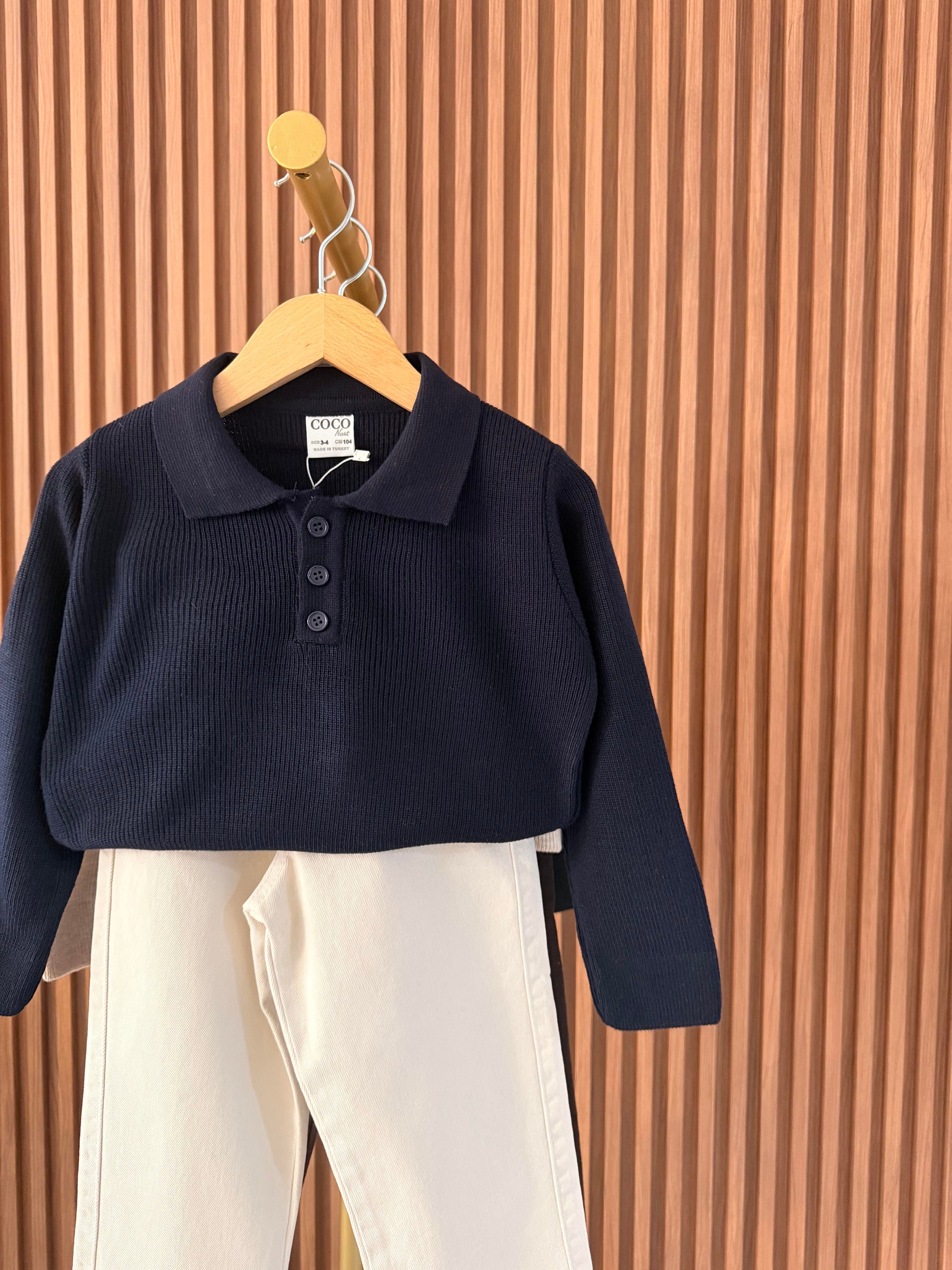Triko Gabardin Pantolon Takım Mavi