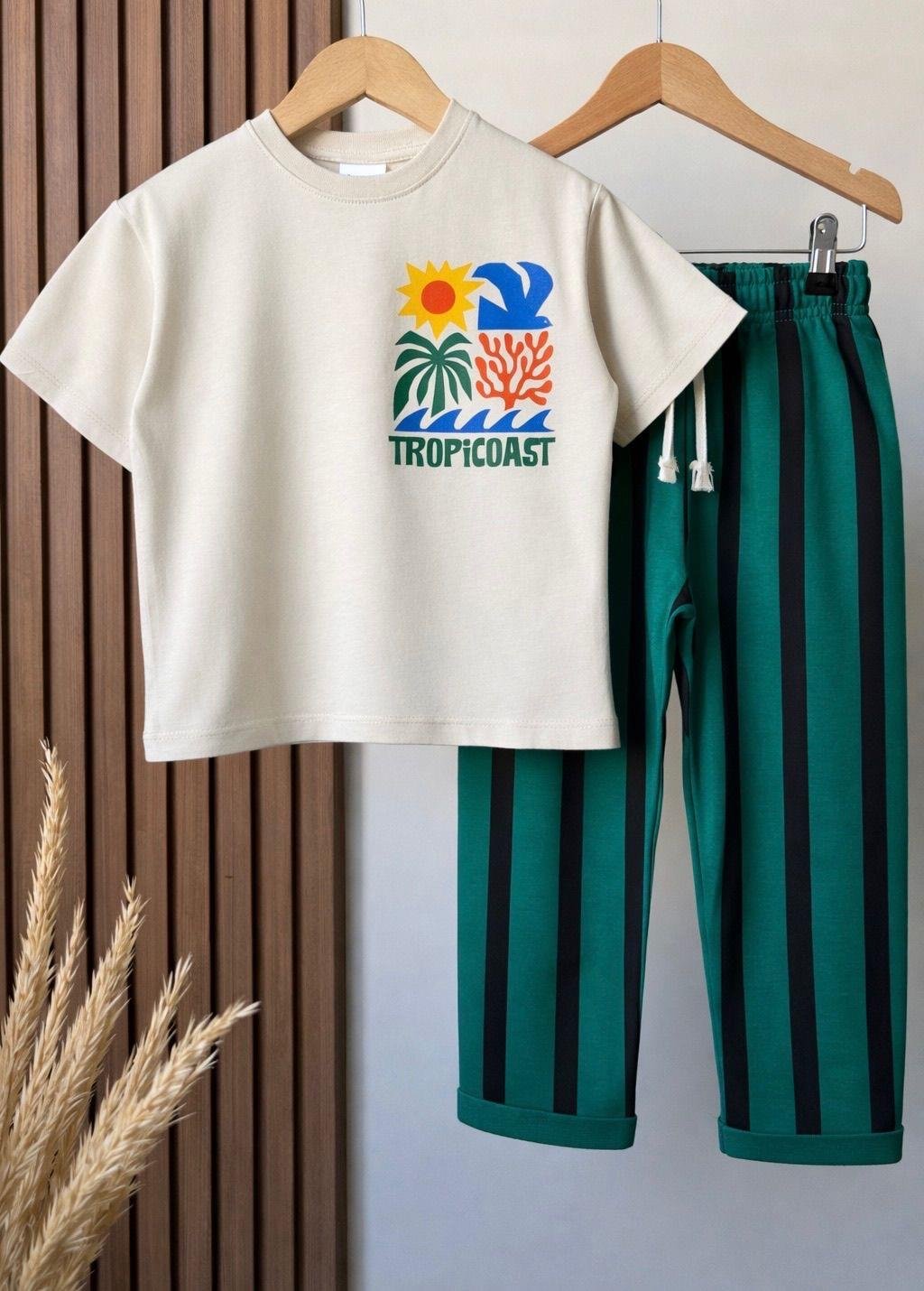 Tropico Desenli Çizgili Takım