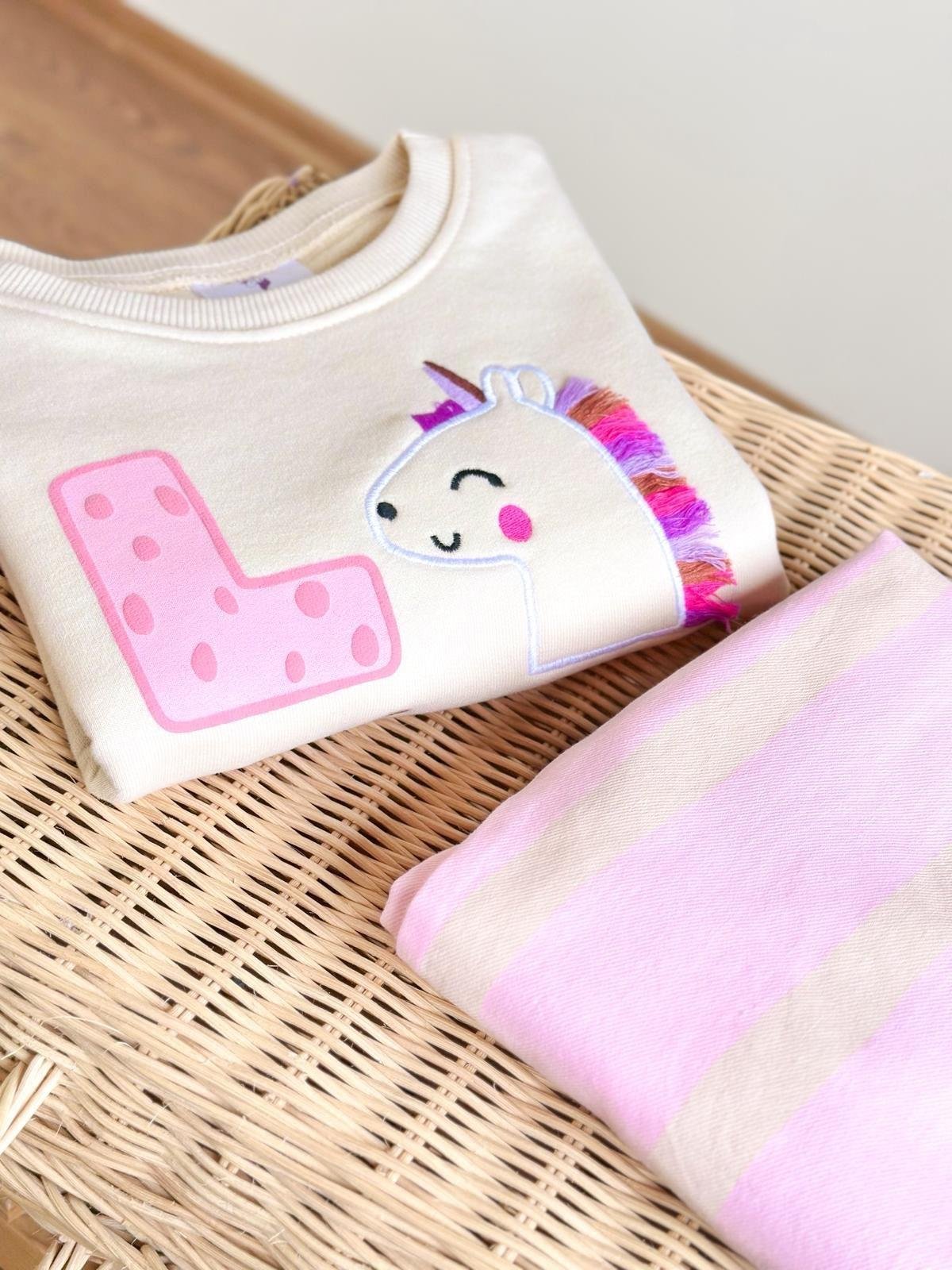 Unicorn Desenli Dokuma Pantolon Takım